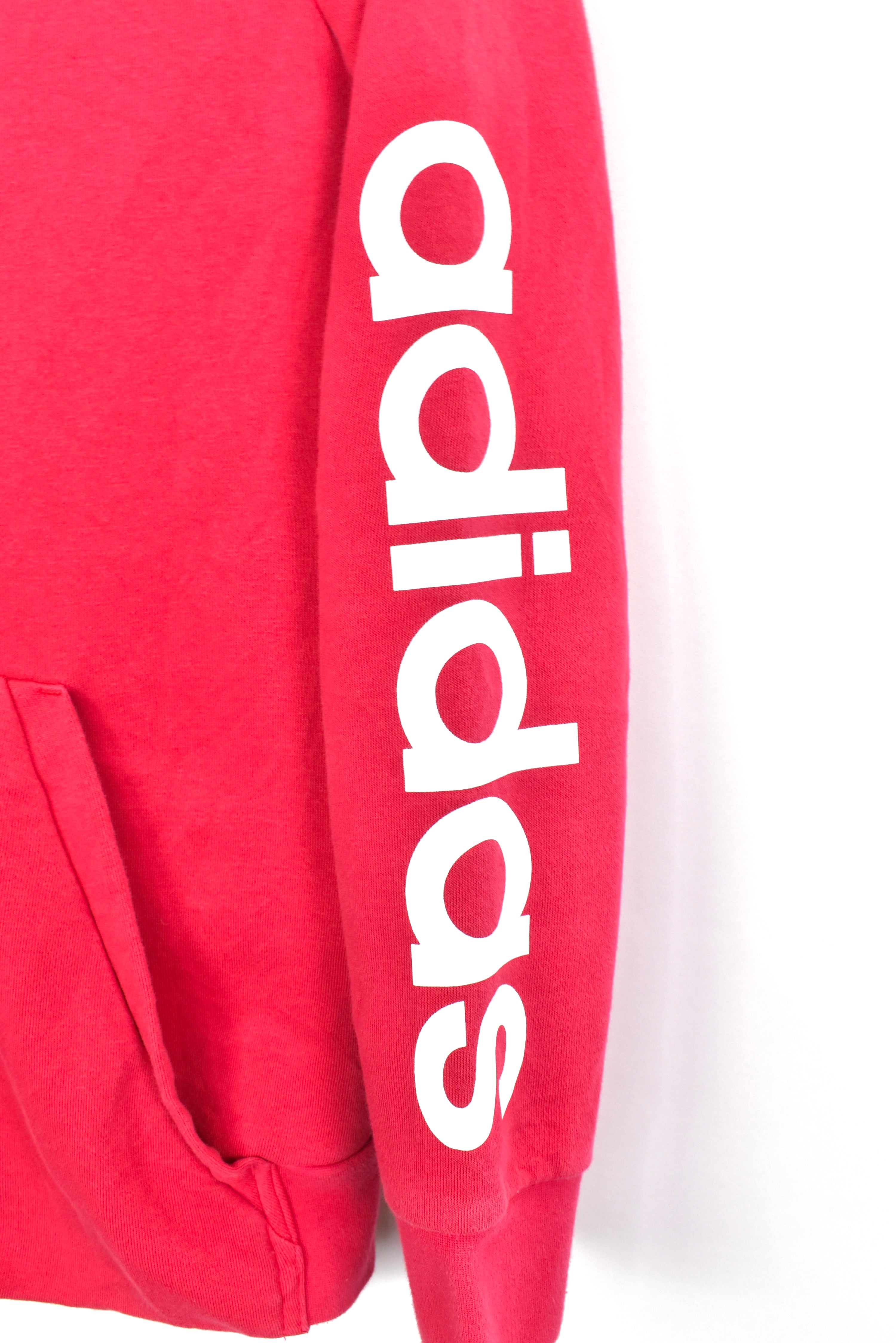 Women's modern Adidas hoodie, full zip hooded sweatshirt - medium, pink ADIDAS