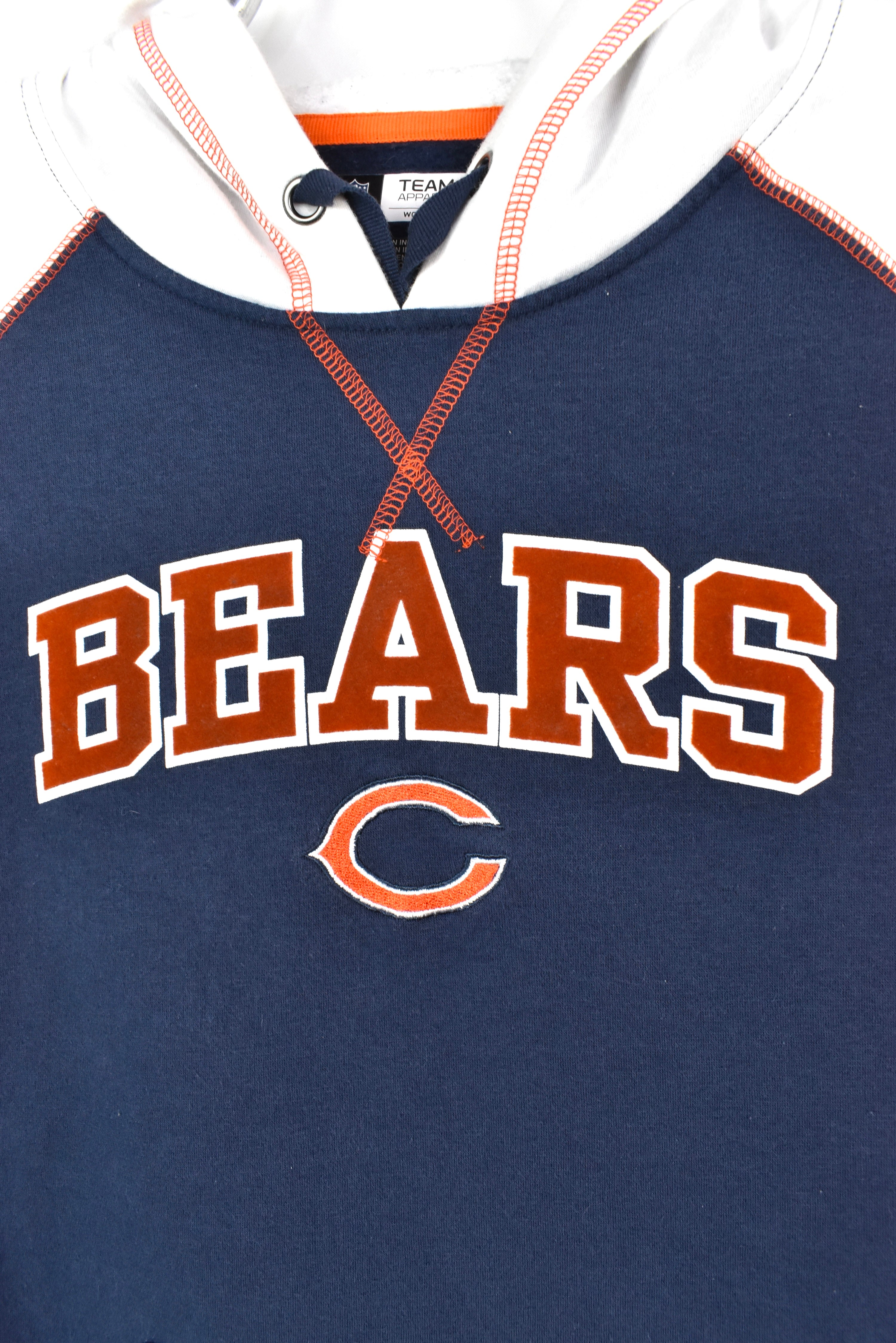VINTAGE WOMEN'S NFL CHICAGO BEARS NAVY HOODIE | LARGE PRO SPORT