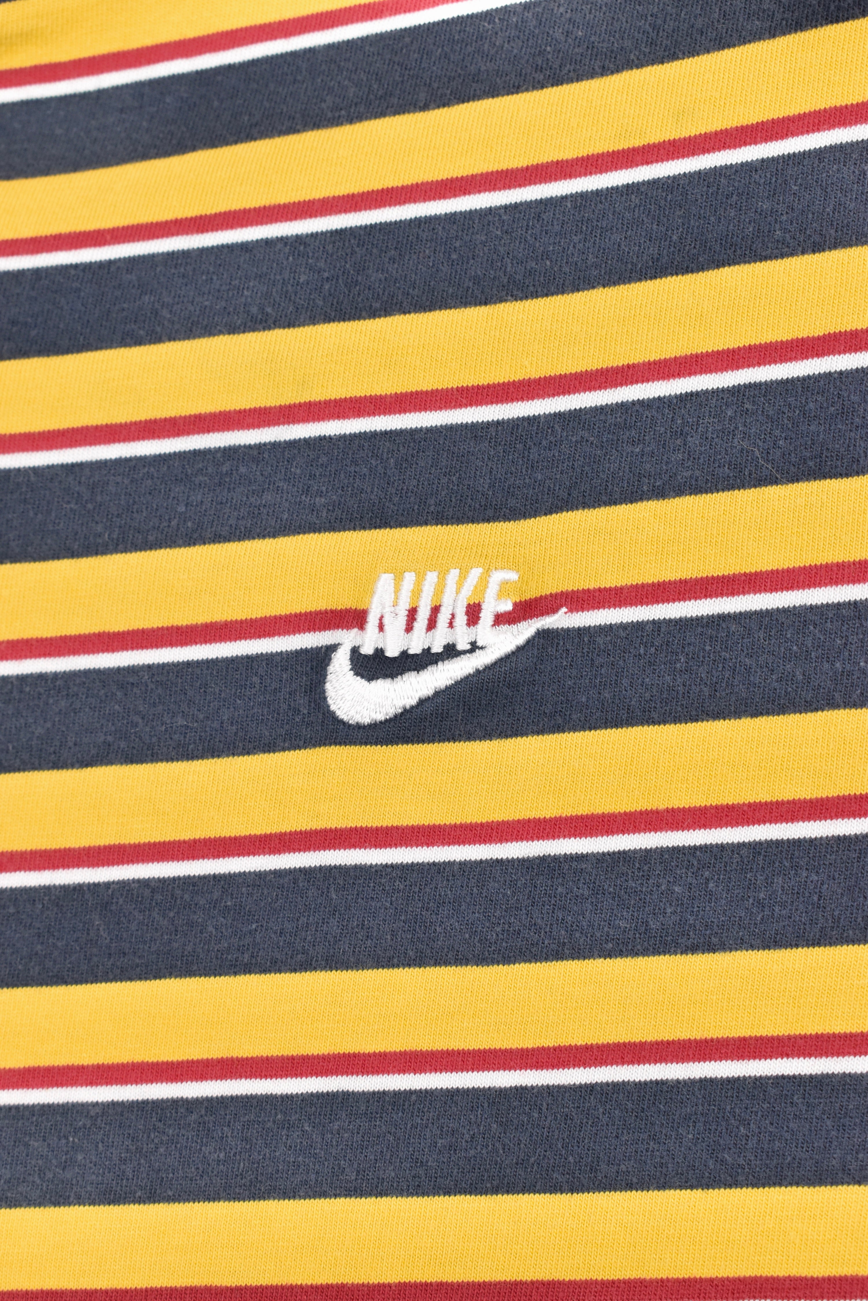Vintage Nike shirt, striped embroidered tee - AU S NIKE