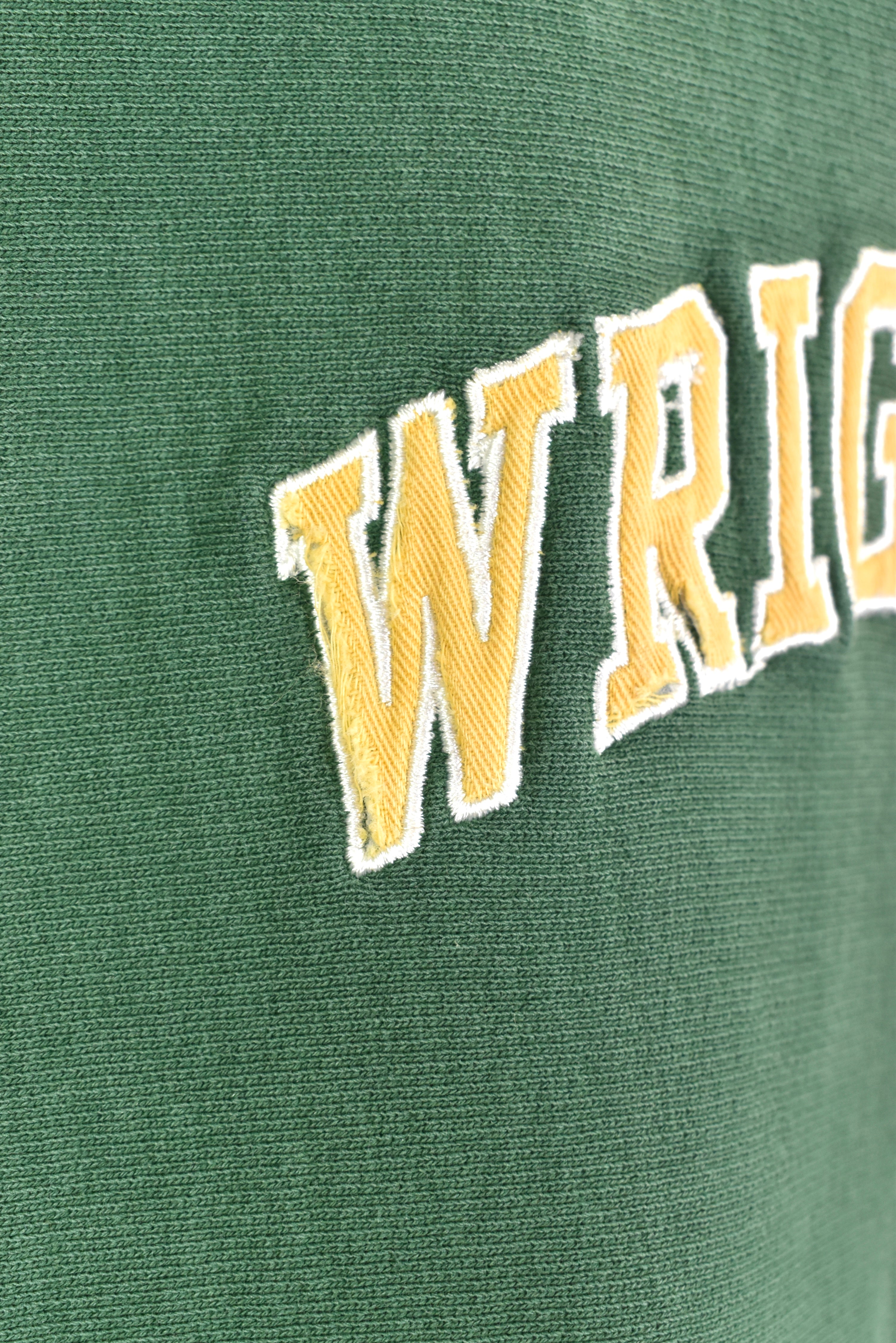 Vintage wright state university embroidered green sweatshirt | medium COLLEGE