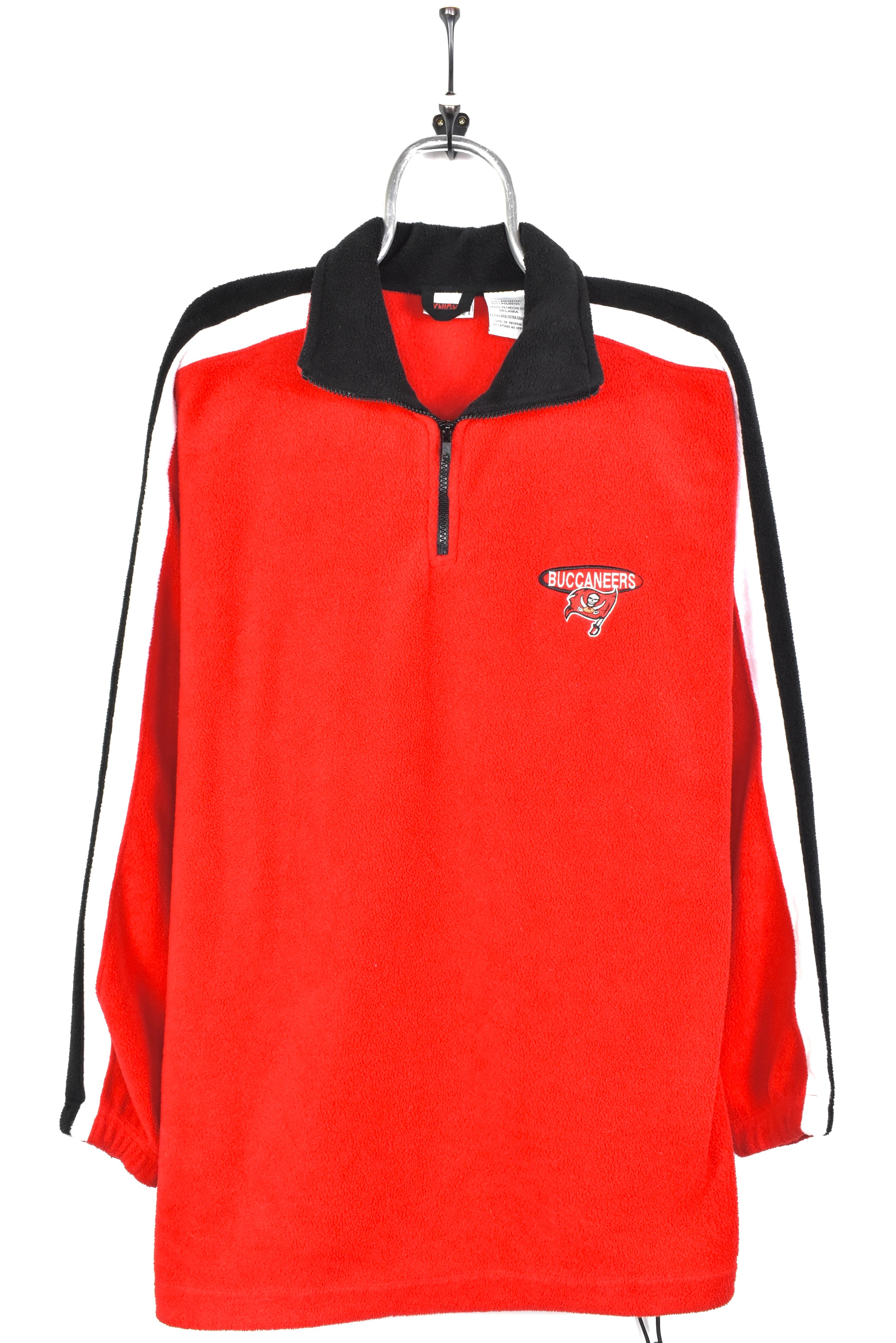 Vintage Tampa Bay Buccaneers fleece, NFL red embroidered 1/4 zip sweatshirt - AU XXL PRO SPORT