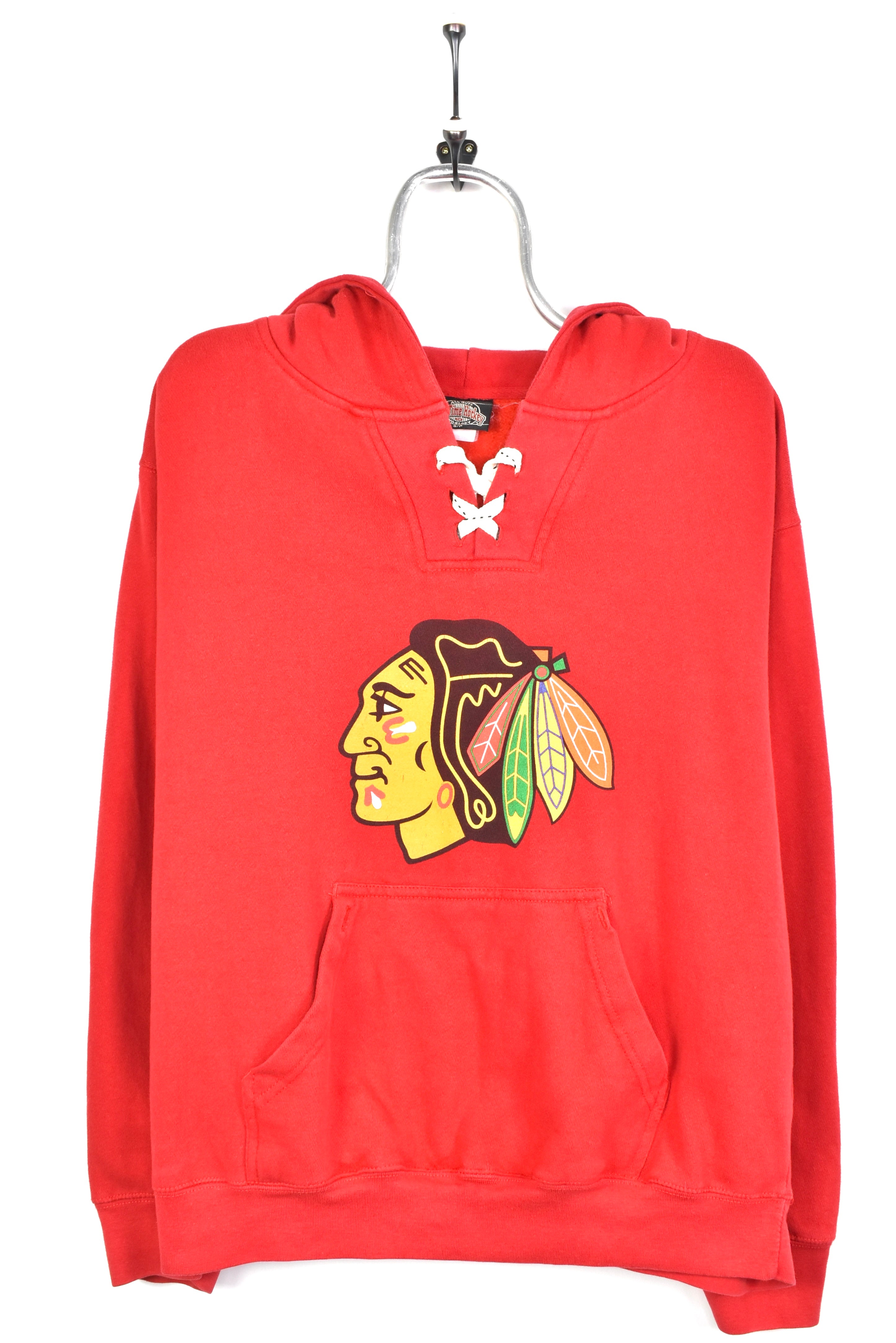 Vintage Chicago Blackhawks hoodie, NHL graphic sweatshirt - large, red PRO SPORT
