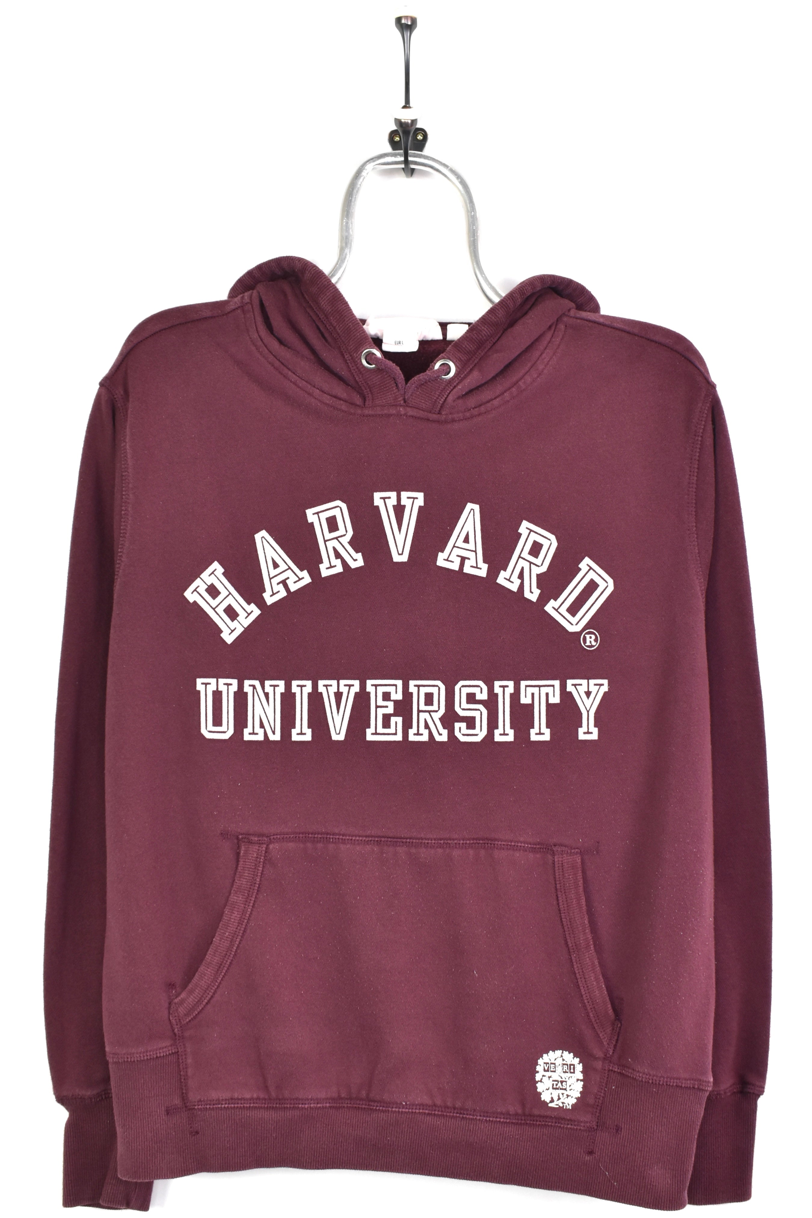 Women's modern Harvard University hoodie, long sleeve graphic sweatshirt - medium, burgundy COLLEGE
