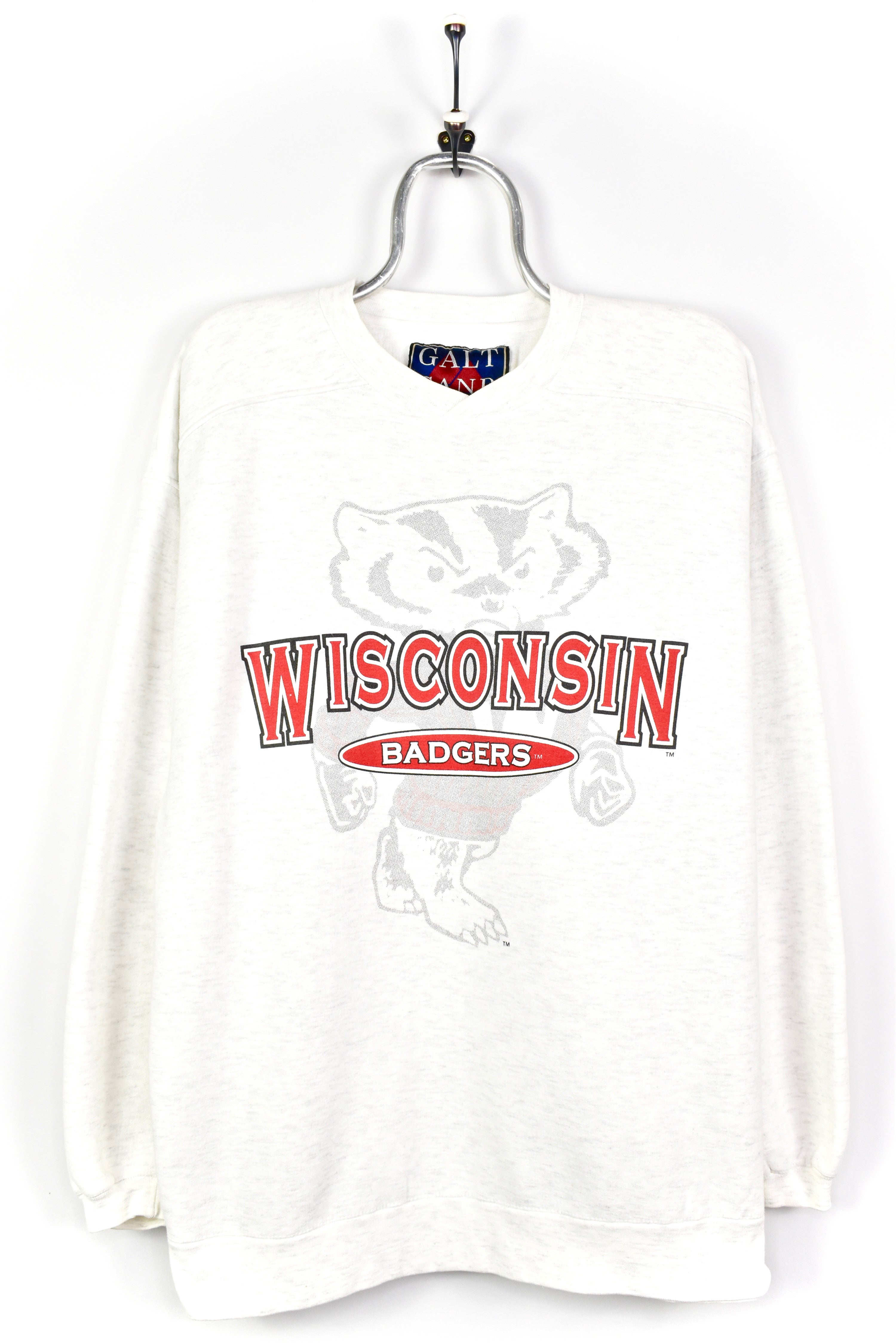 VINTAGE WISCONSIN UNIVERSITY GREY SWEATSHIRT | XL COLLEGE