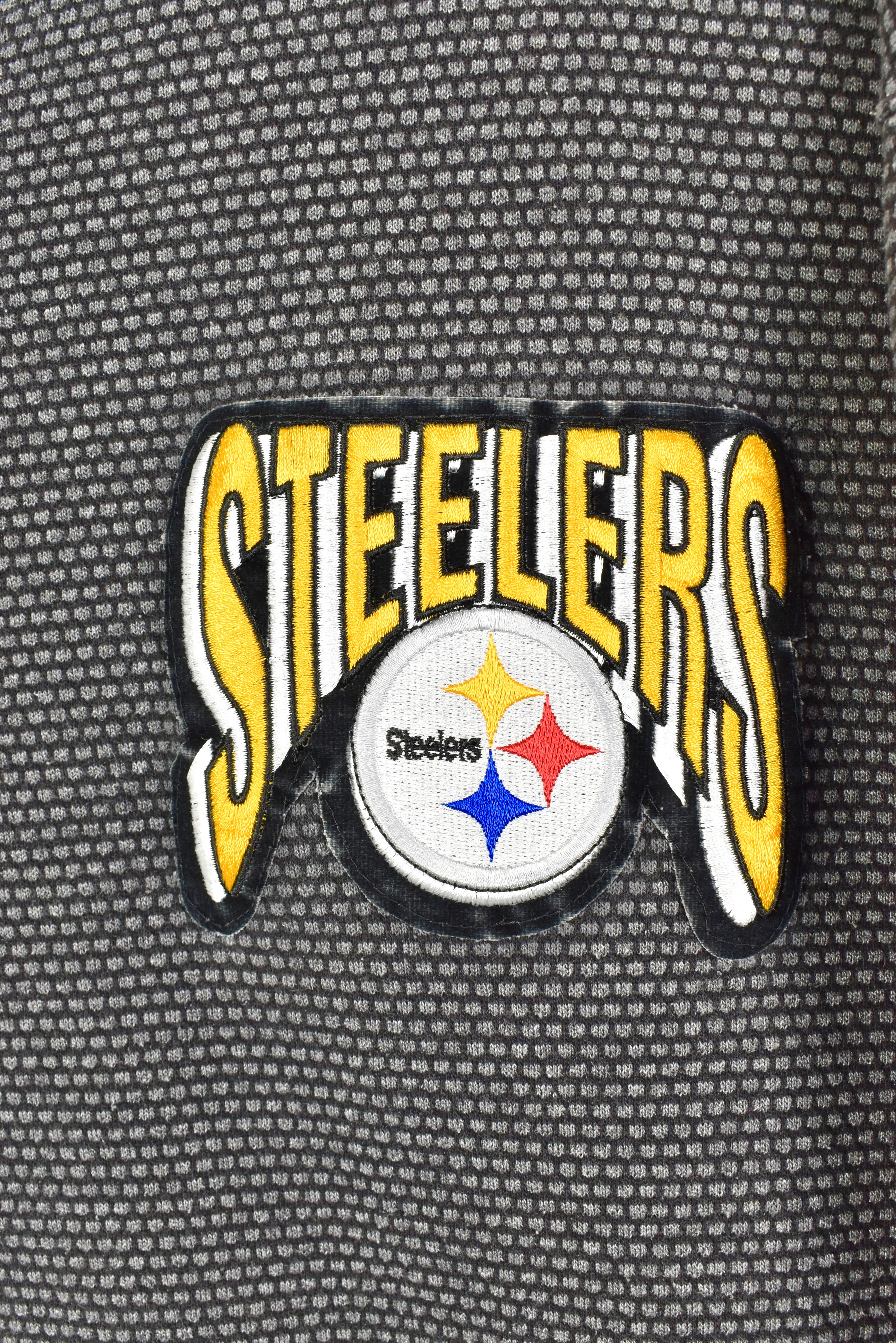 VINTAGE NFL PITTSBURGH STEELERS EMBROIDERED TURTLE NECK SWEATSHIRT | XL PRO SPORT