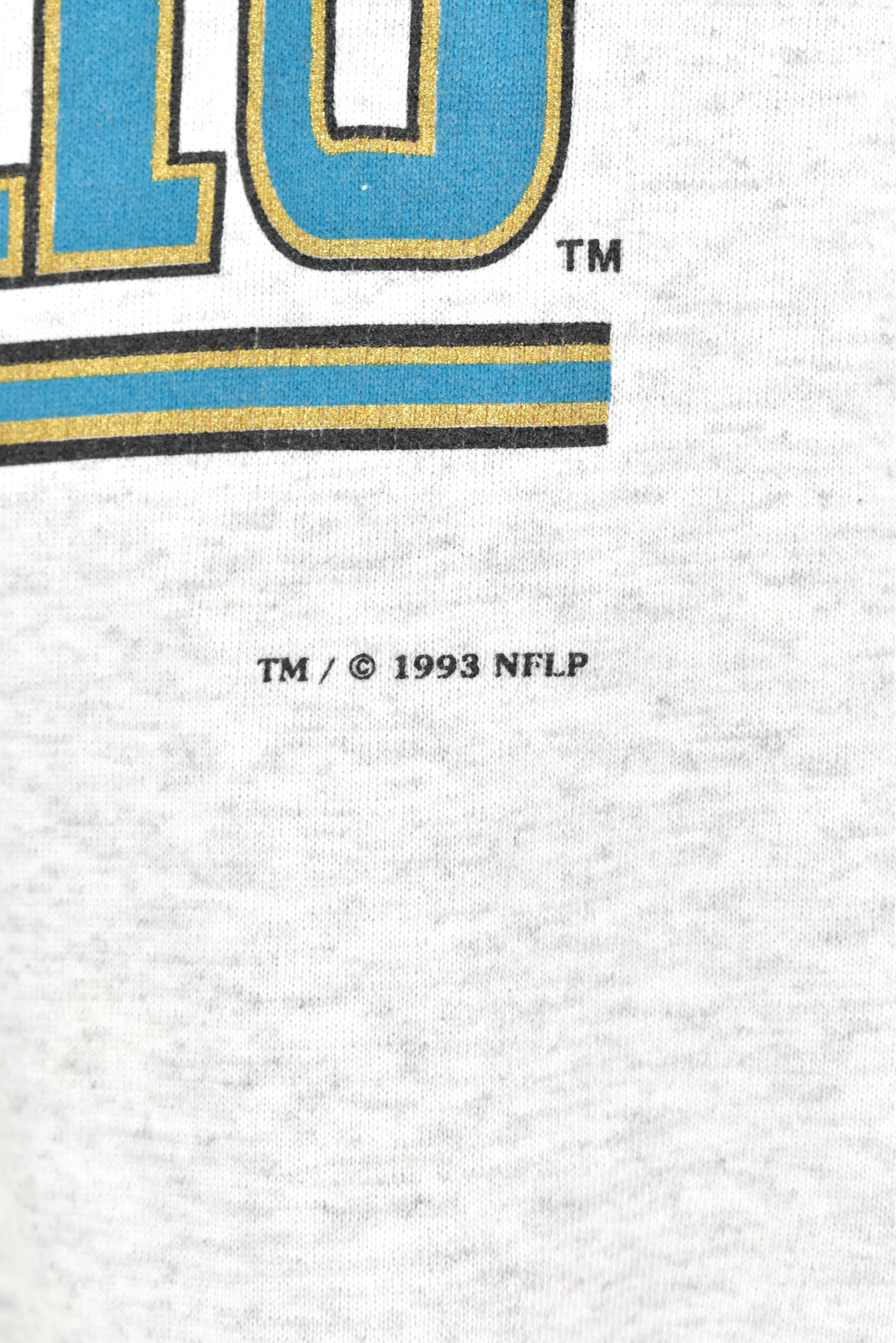 VINTAGE 1993 NFL JACKSONVILLE JAGUARS GREY SWEATSHIRT | LARGE PRO SPORT
