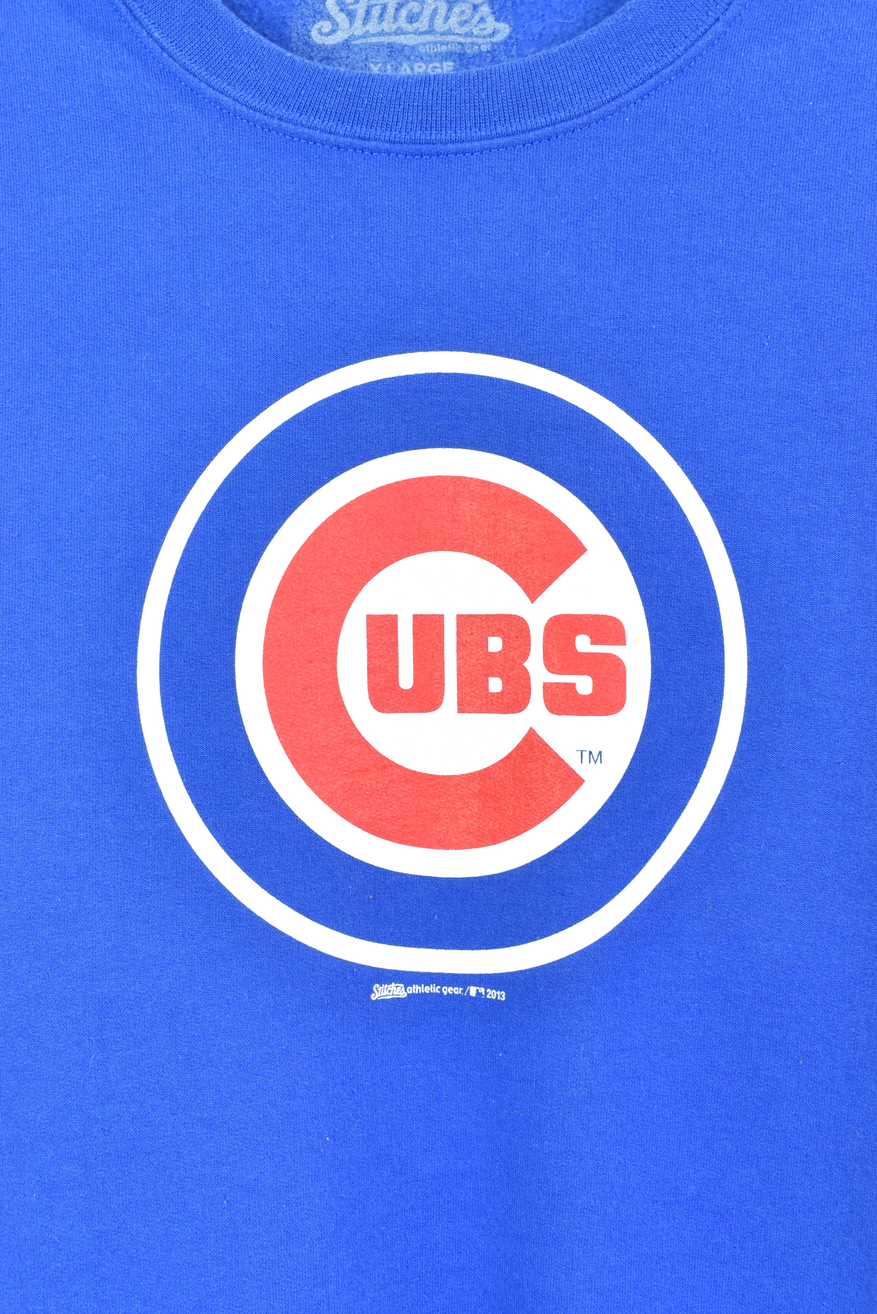 Modern Chicago Cubs sweatshirt, 2013 MLB blue graphic crewneck - AU XL PRO SPORT