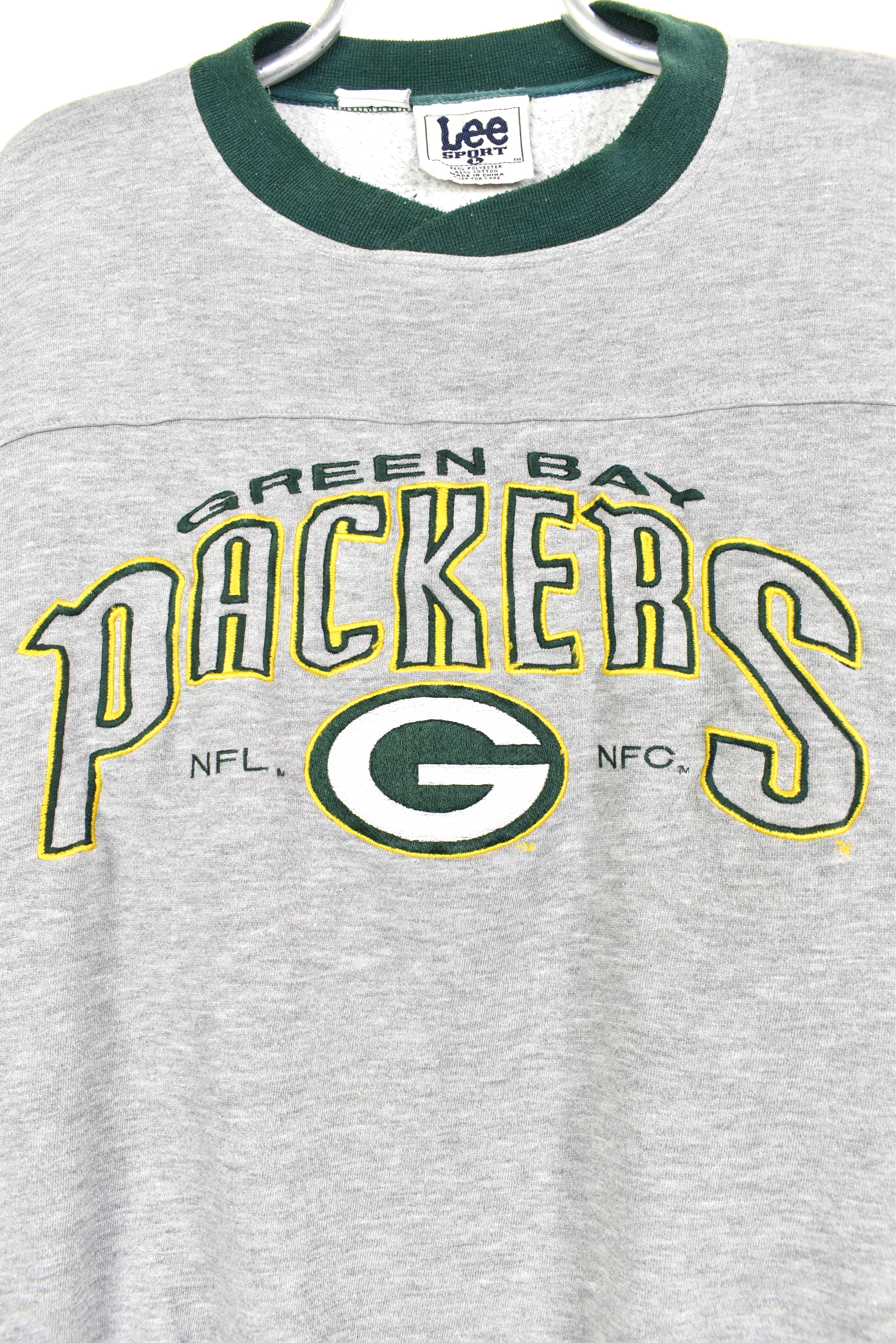 Vintage Green Bay Packers sweatshirt, NFL grey embroidered crewneck - AU L PRO SPORT
