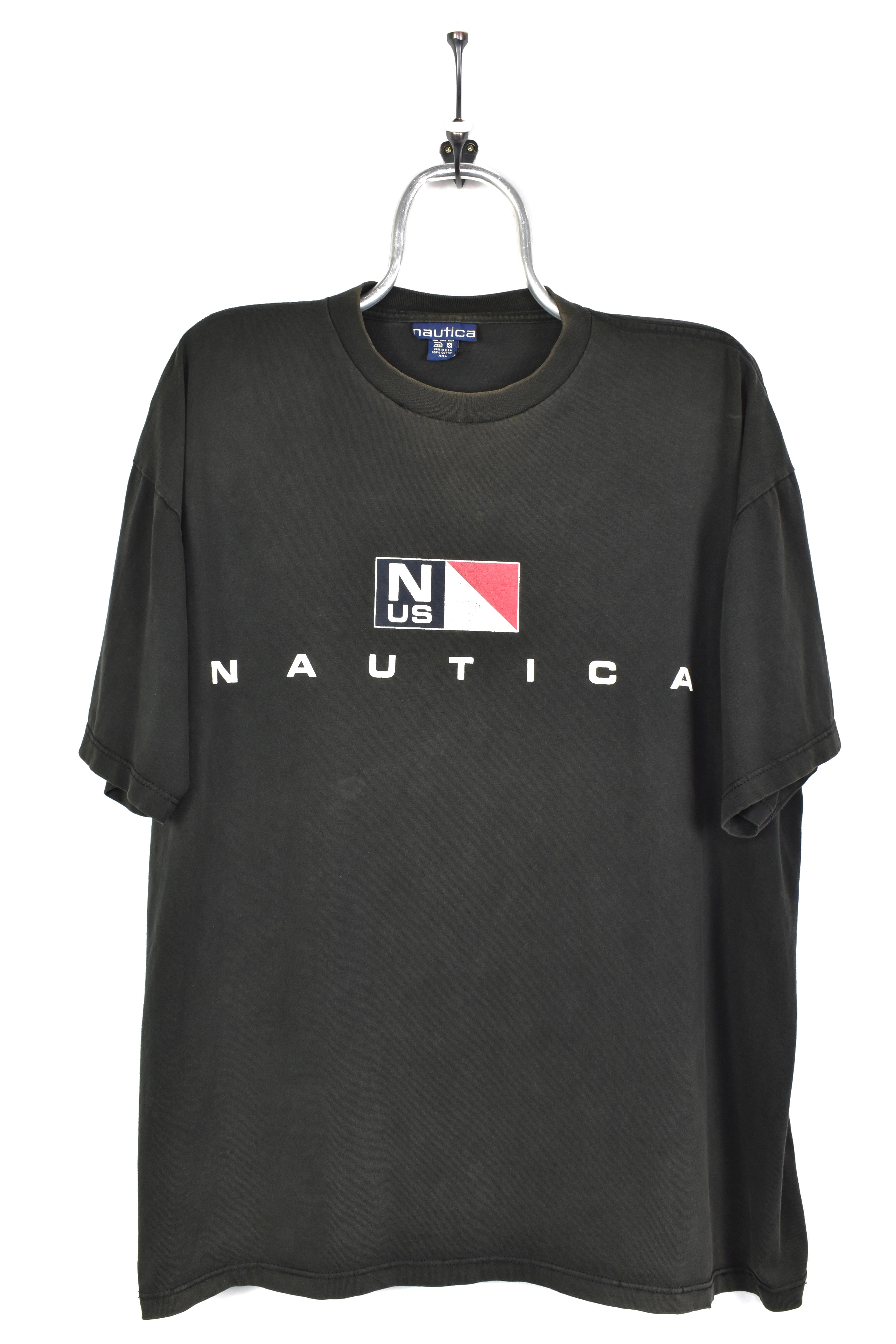 VINTAGE NAUTICA BLACK T-SHIRT | XXL NAUTICA