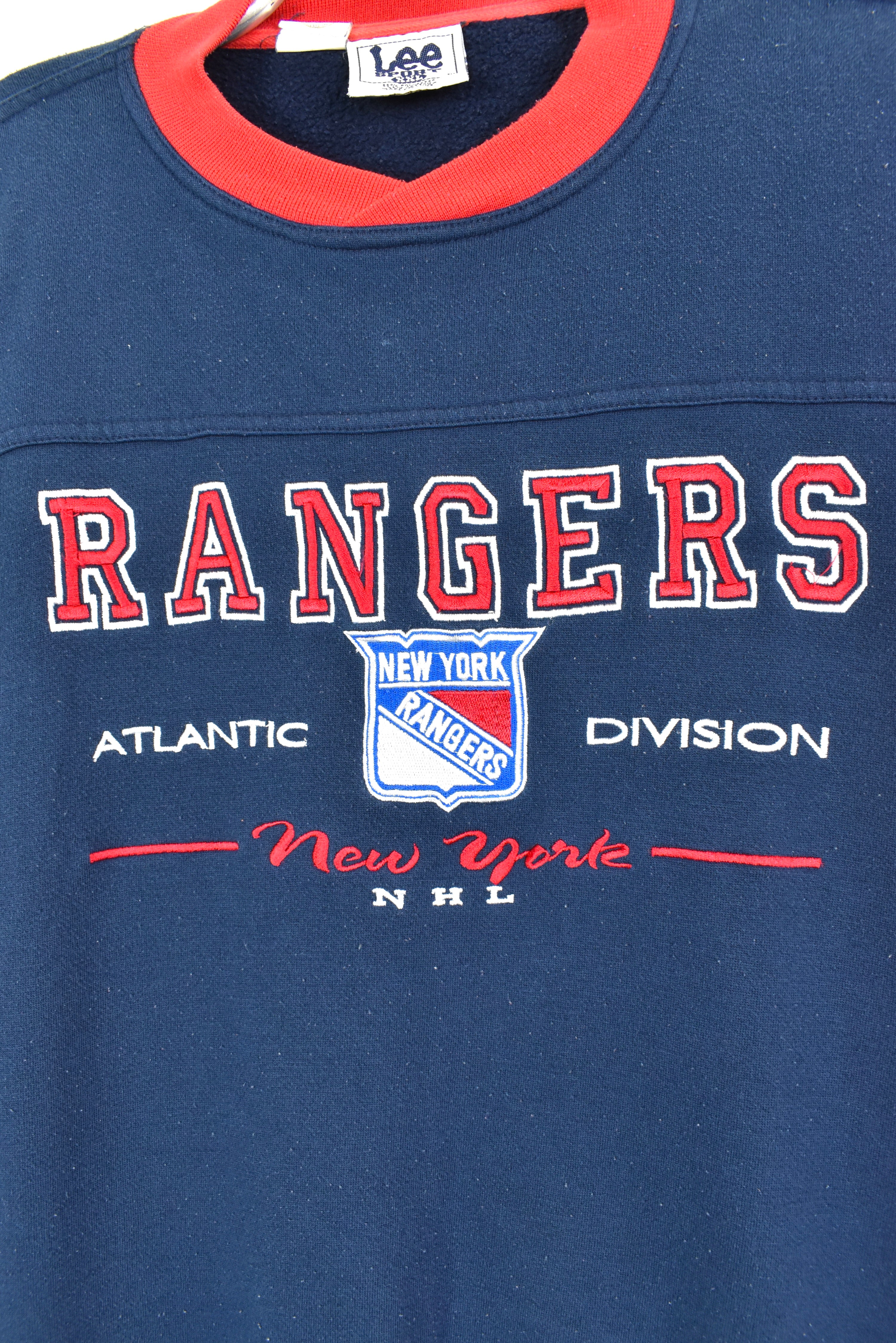 VINTAGE NHL NEW YORK RANGERS EMBROIDERED NAVY SWEATSHIRT | XXL PRO SPORT