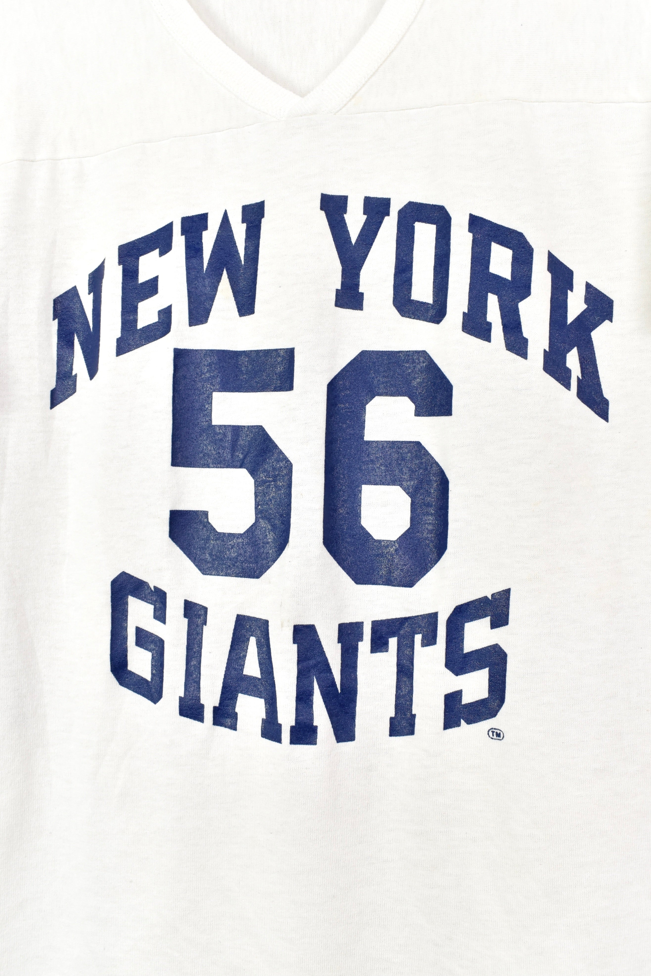 VINTAGE NFL NEW YORK GIANTS WHITE T-SHIRT | LARGE PRO SPORT
