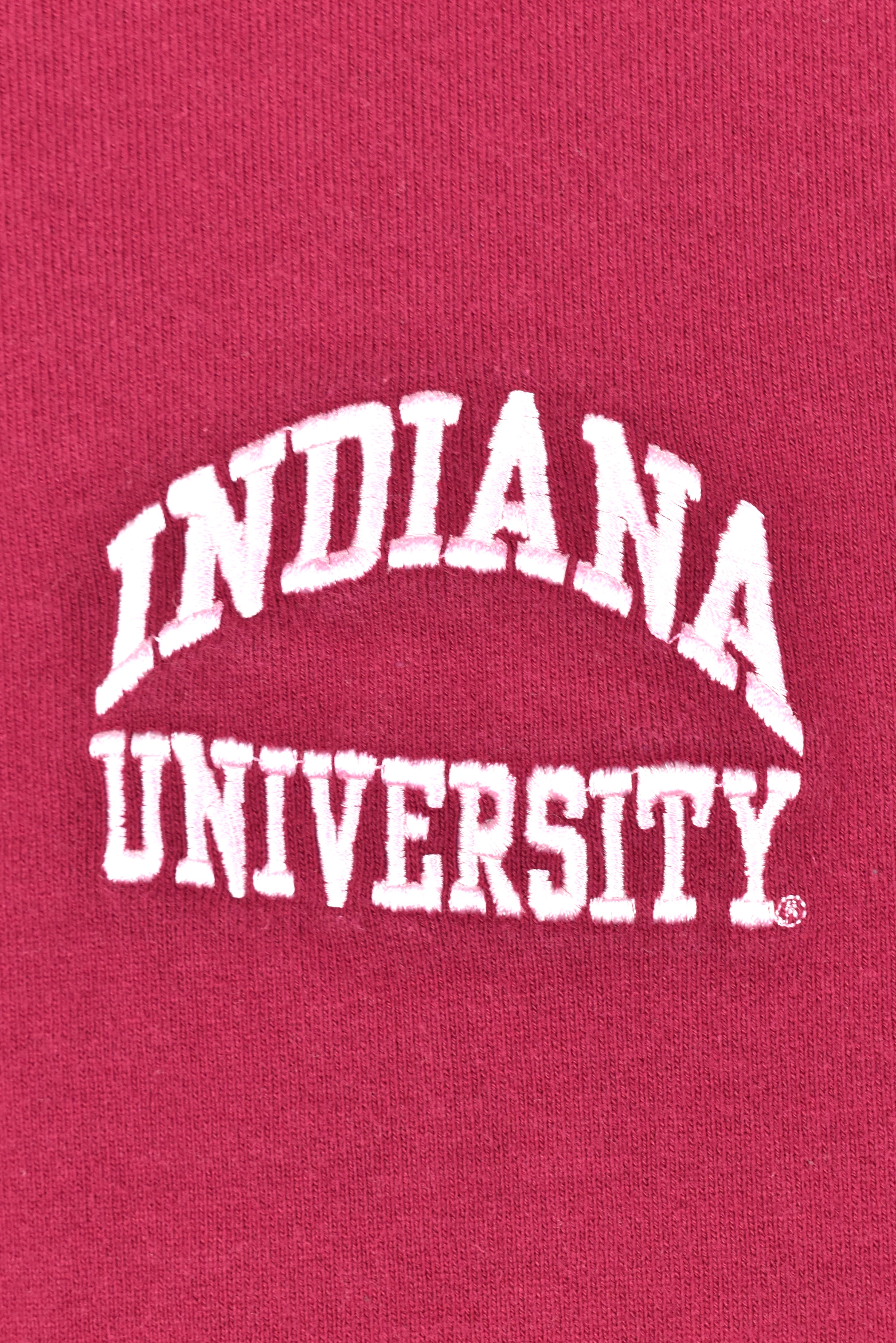VINTAGE INDIANA COLLEGE EMBROIDERED BURGUNDY SWEATSHIRT | XL COLLEGE