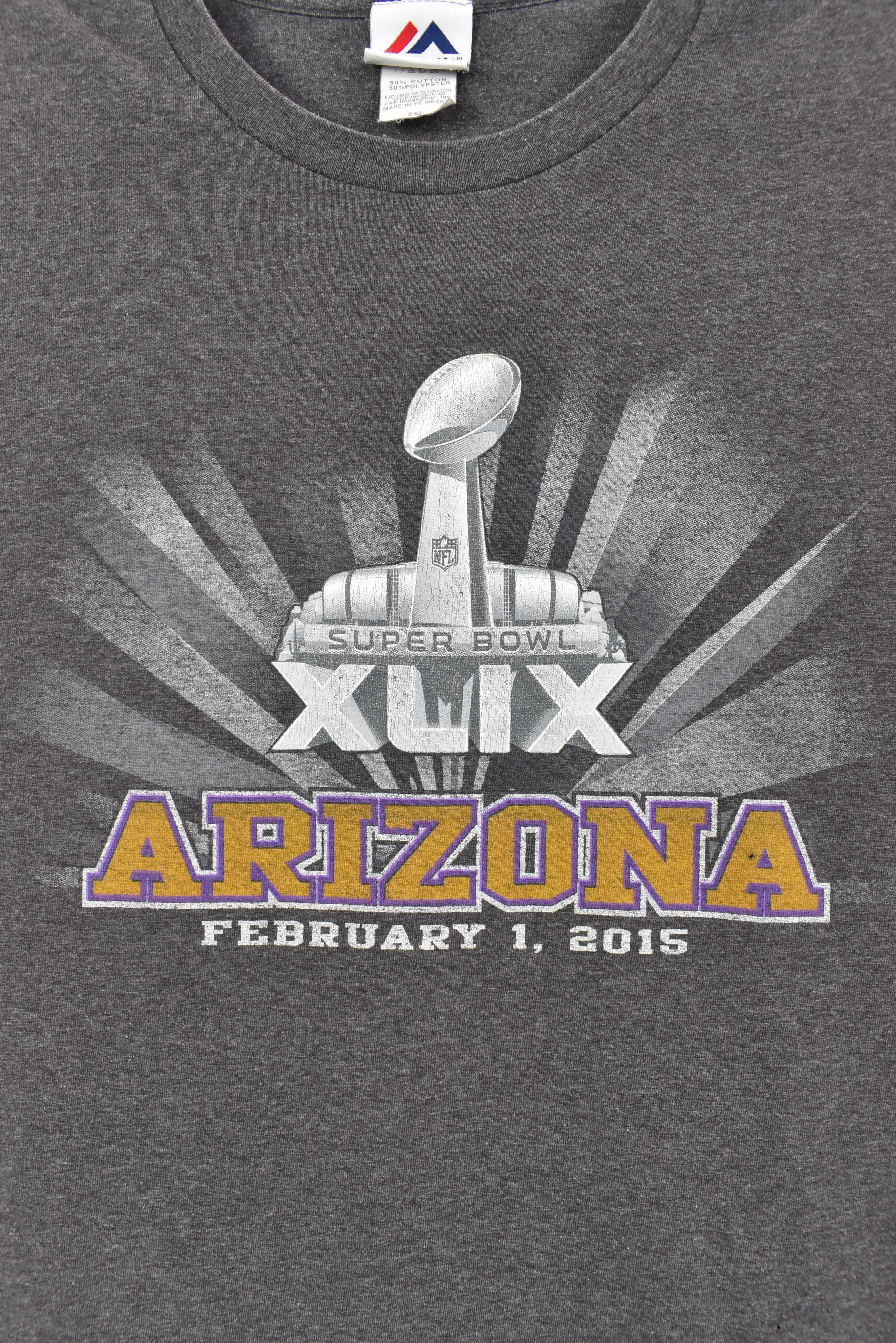 Modern Super Bowl shirt, 2015 Arizona graphic tee - XXL, dark grey PRO SPORT