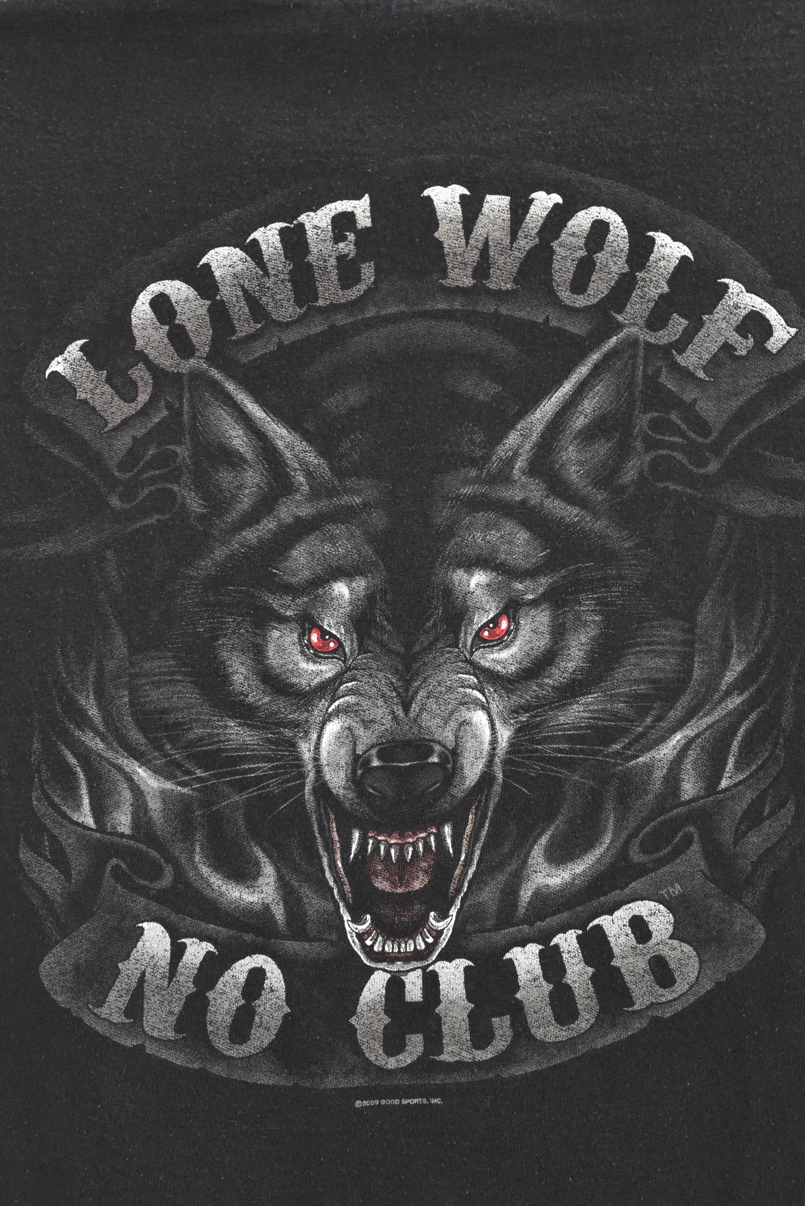 Modern 2009 wolf graphic long sleeve black t-shirt | Large OTHER