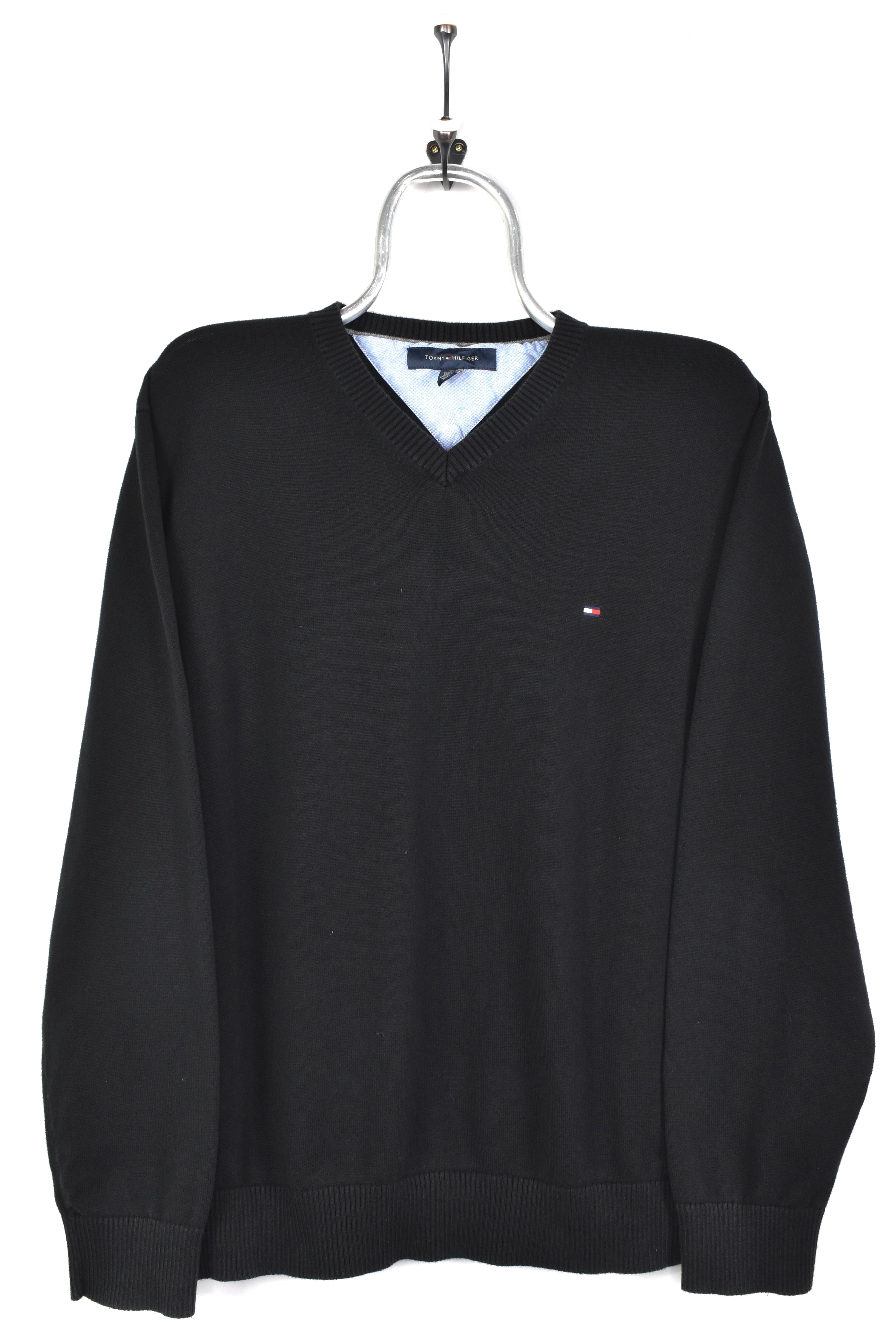 VINTAGE TOMMY HILFIGER BLACK SWEATSHIRT | XL TOMMY HILFIGER