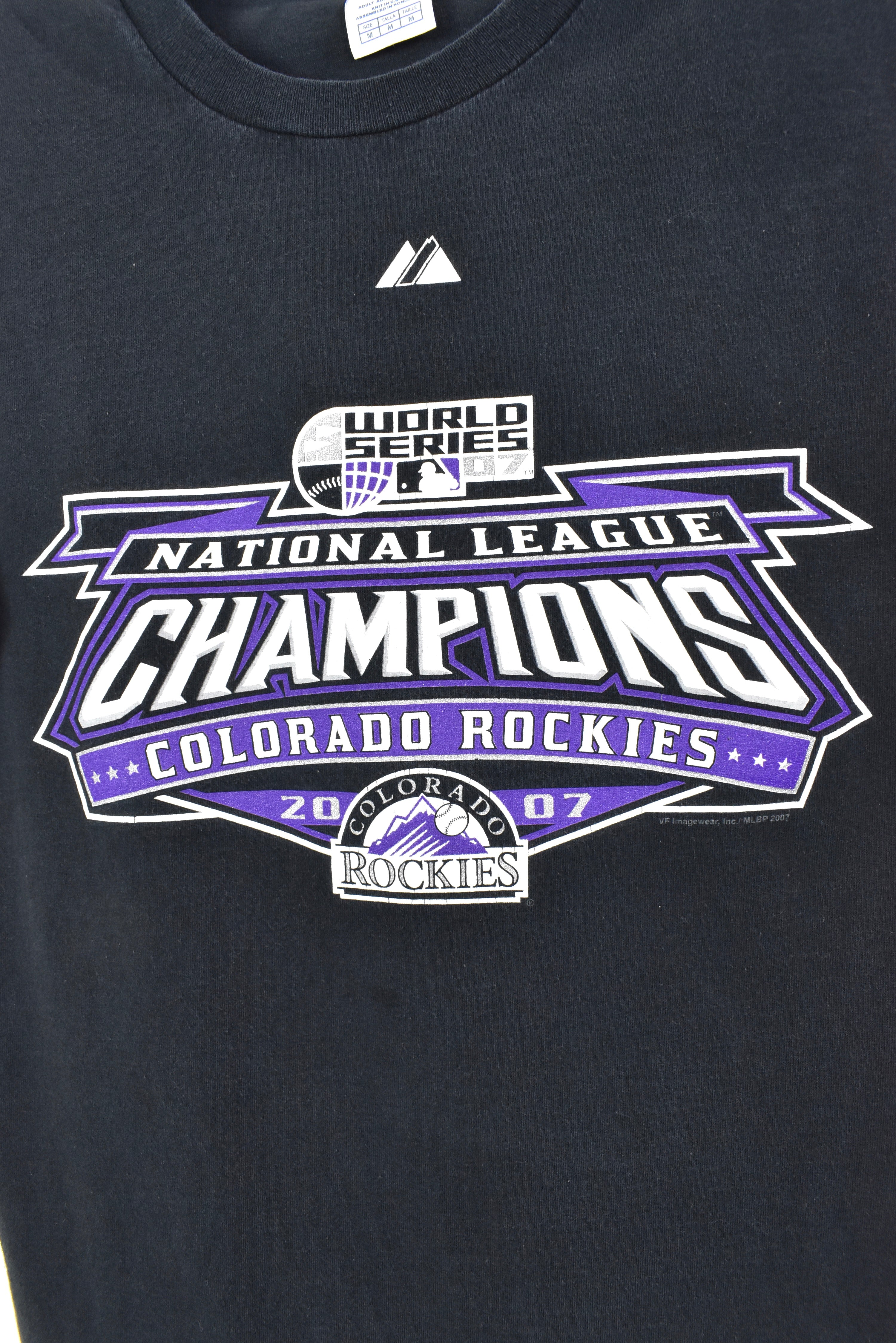 MLB COLORADO ROCKIES BLACK T-SHIRT | MEDIUM PRO SPORT