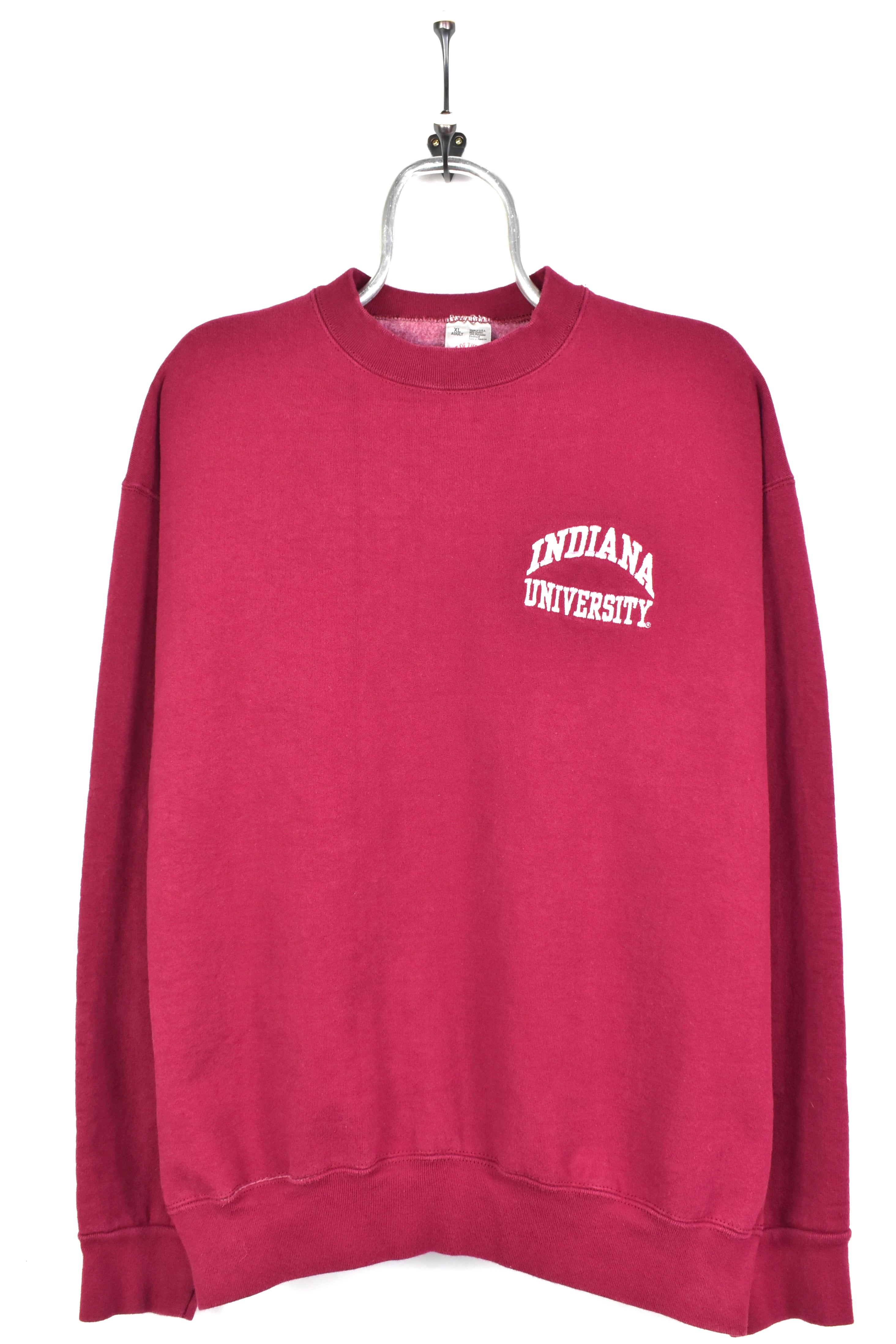 VINTAGE INDIANA COLLEGE EMBROIDERED BURGUNDY SWEATSHIRT | XL COLLEGE