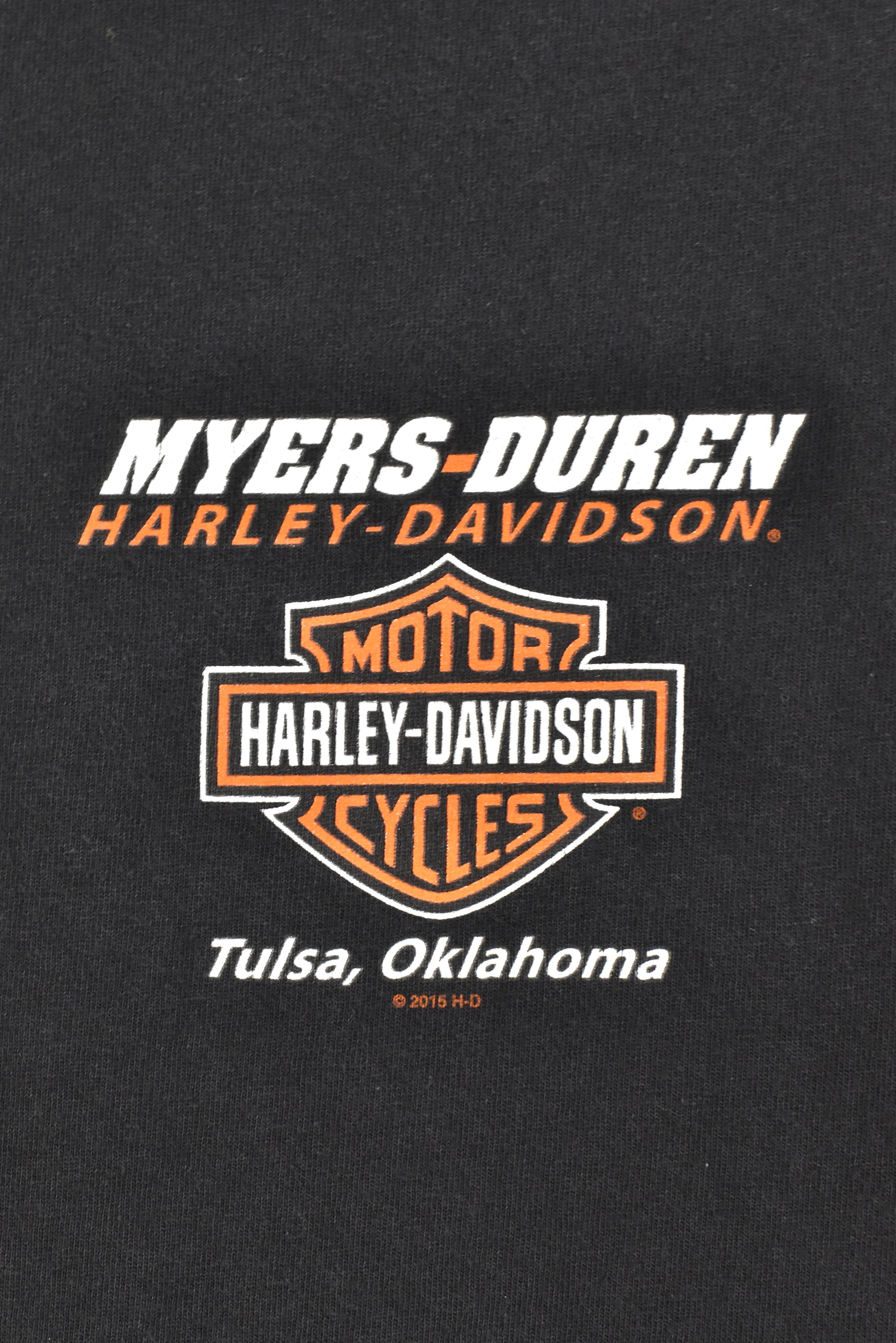 Modern Harley Davidson shirt, 2015 biker graphic tee - medium, black HARLEY DAVIDSON