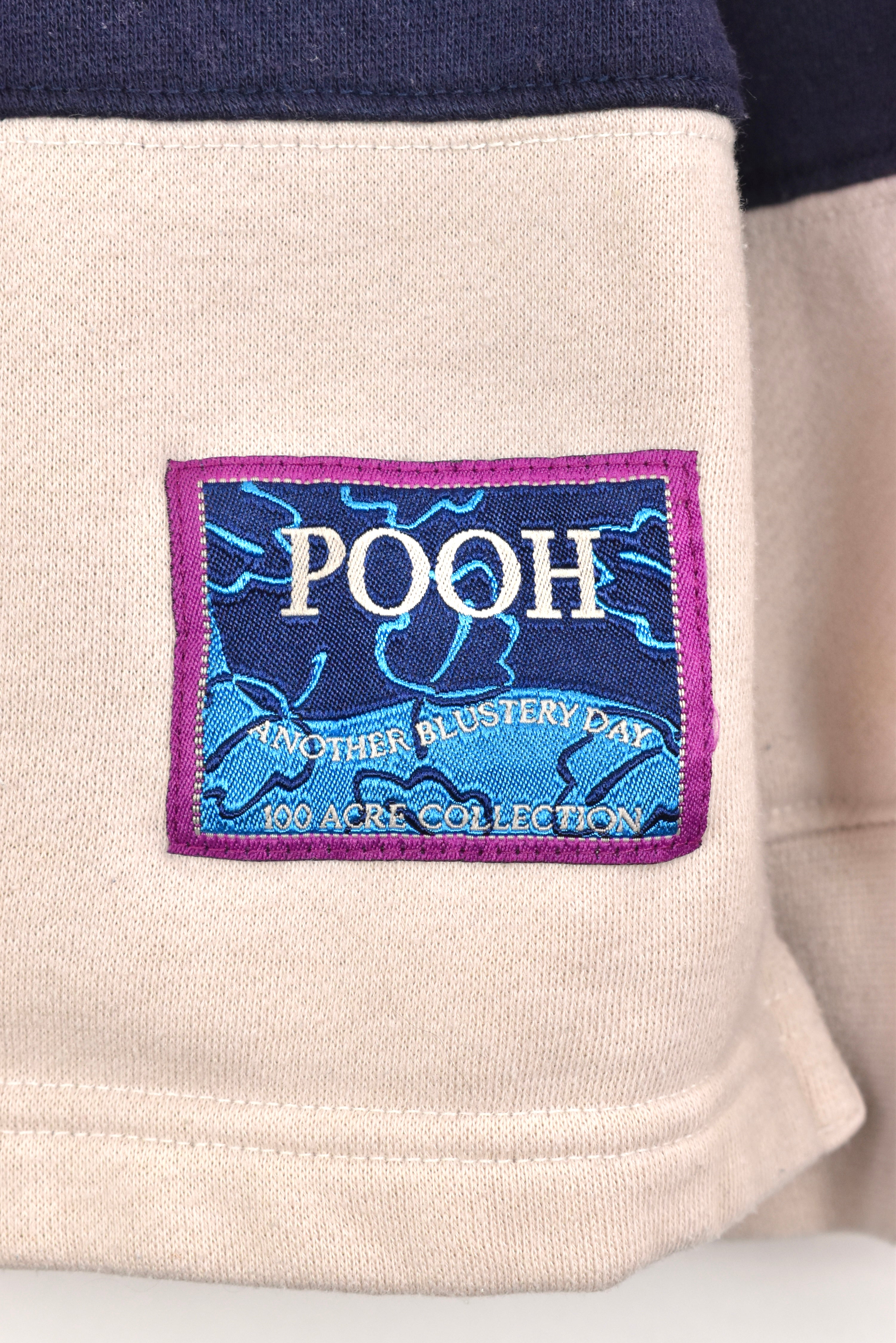 Vintage Women's Disney Pooh embroidered striped sweatshirt | Large DISNEY / CARTOON