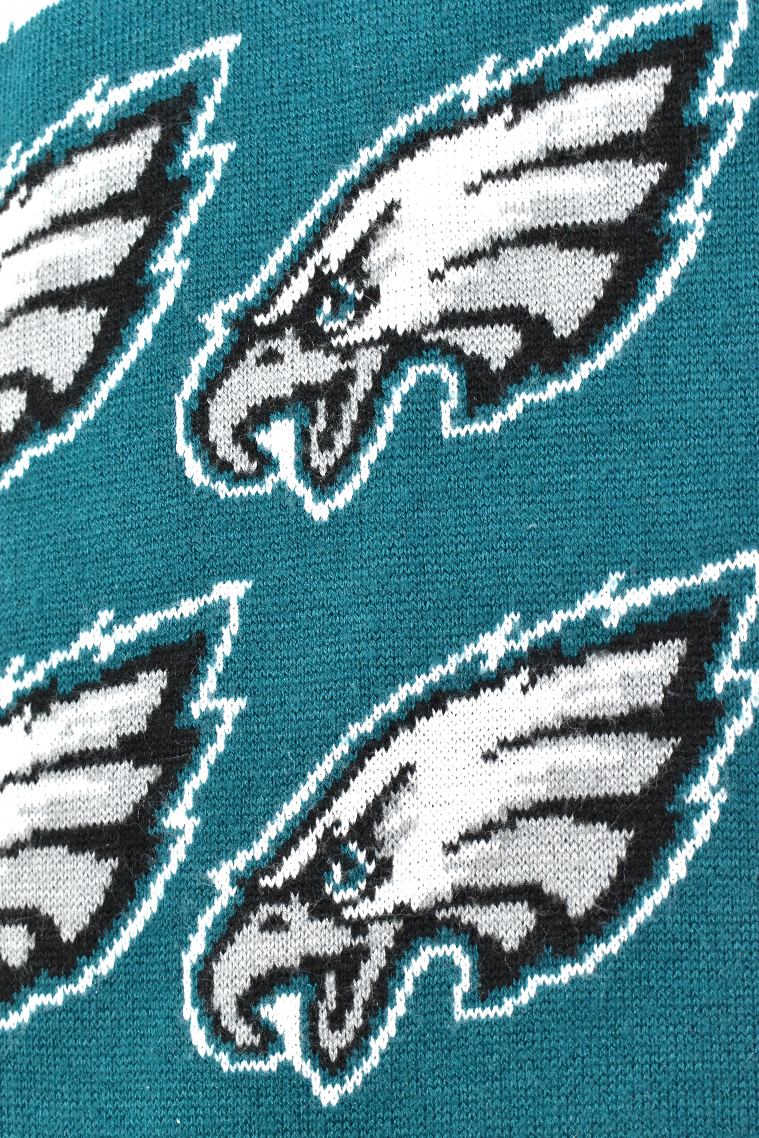 Modern Philadelphia eagles sweatshirt, Christmas graphic knit crewneck - large, green PRO SPORT