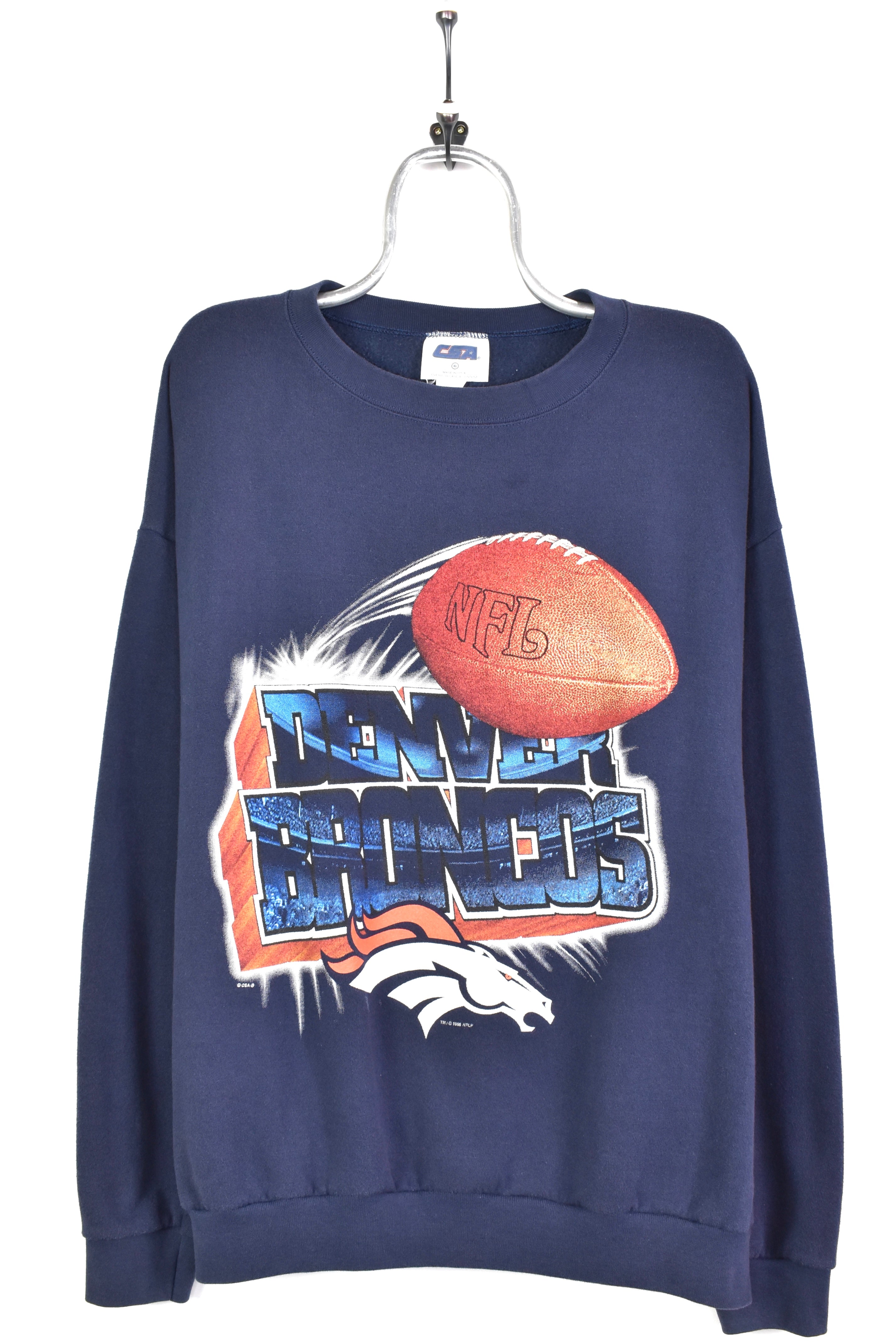 Vintage 1998 nfl denver broncos navy sweatshirt | xl PRO SPORT