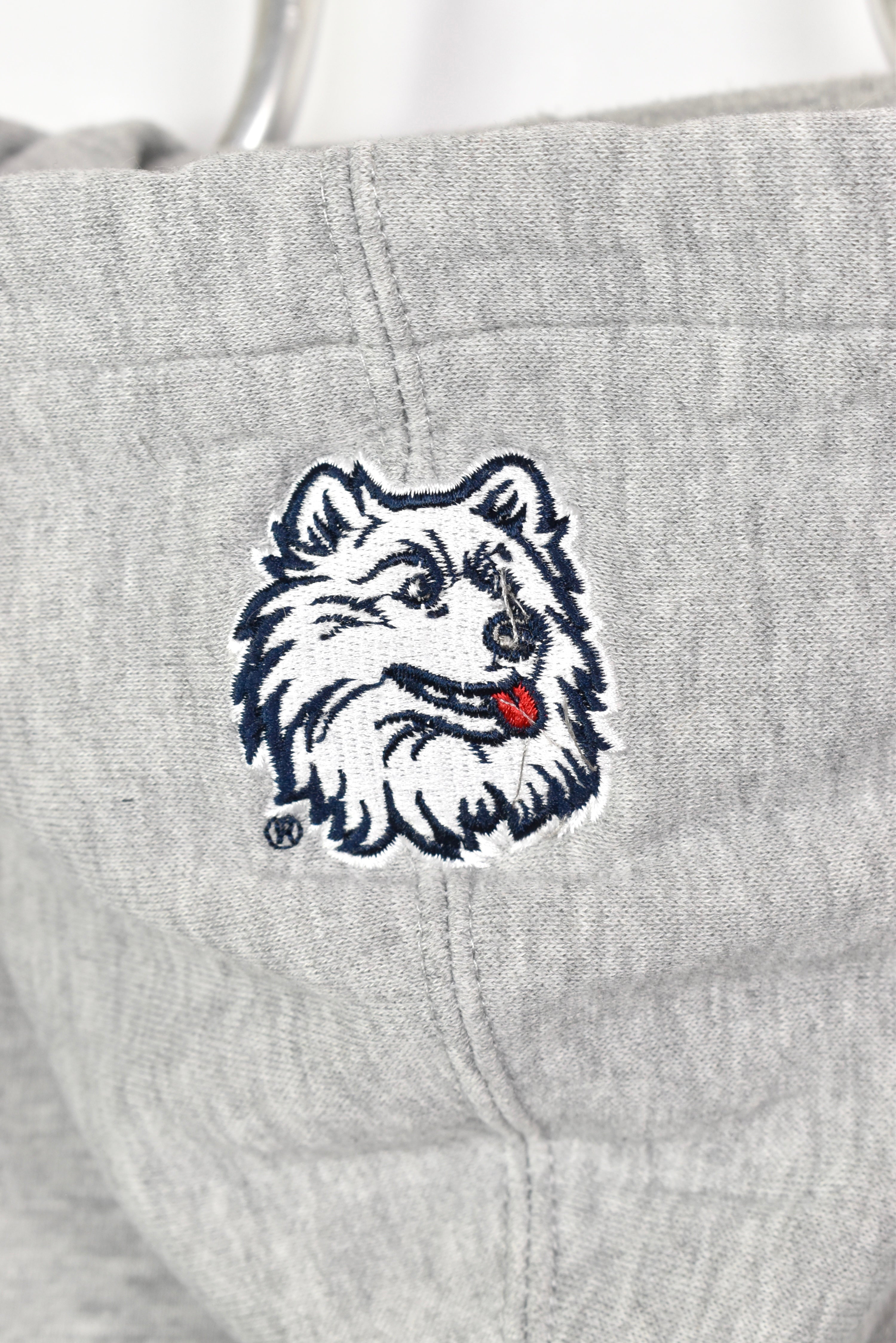 MODERN CONNECTICUT UNIVERSITY EMBROIDERED GREY HOODIE | MEDIUM COLLEGE