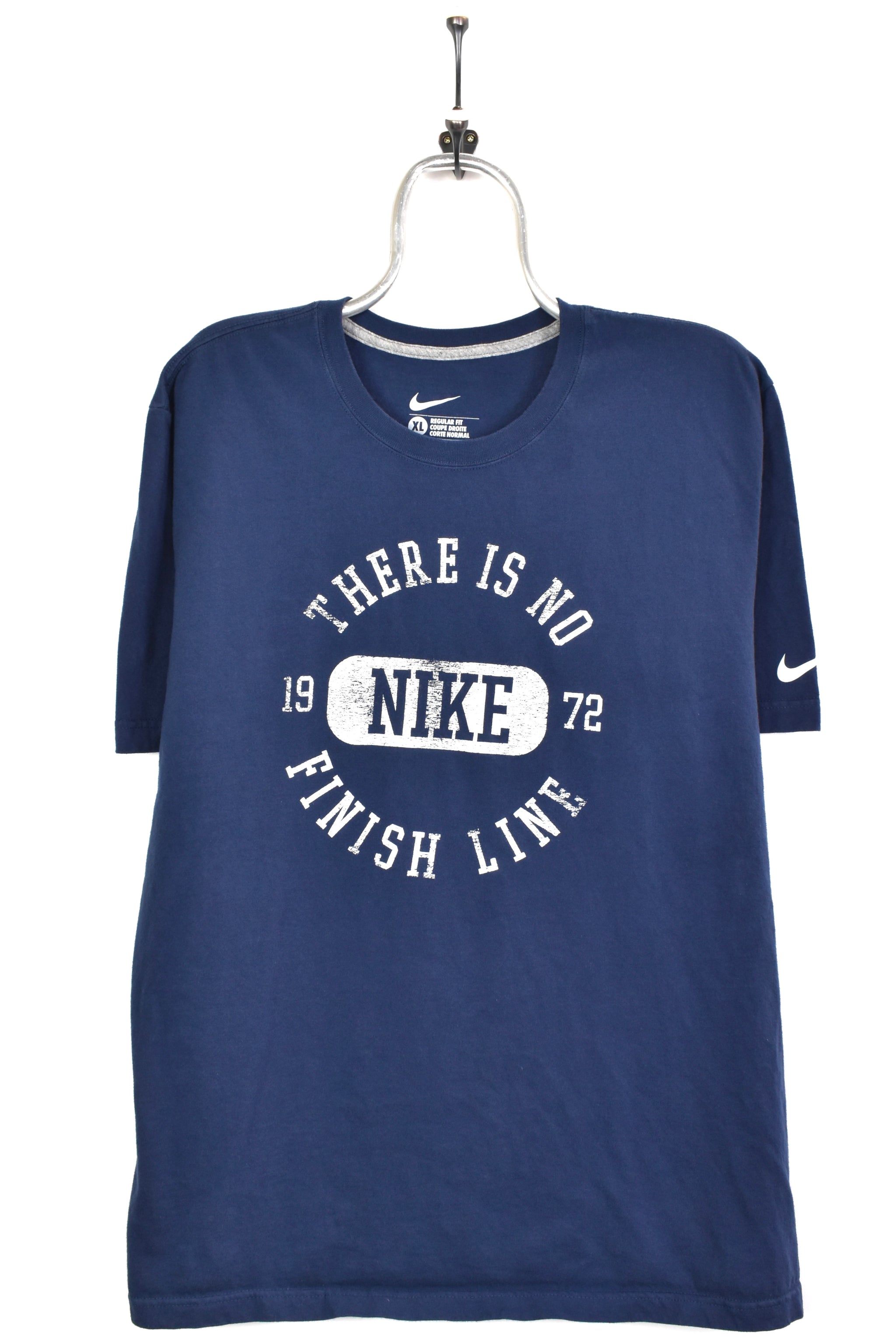 Modern Nike shirt short sleeve navy blue graphic tee AU L
