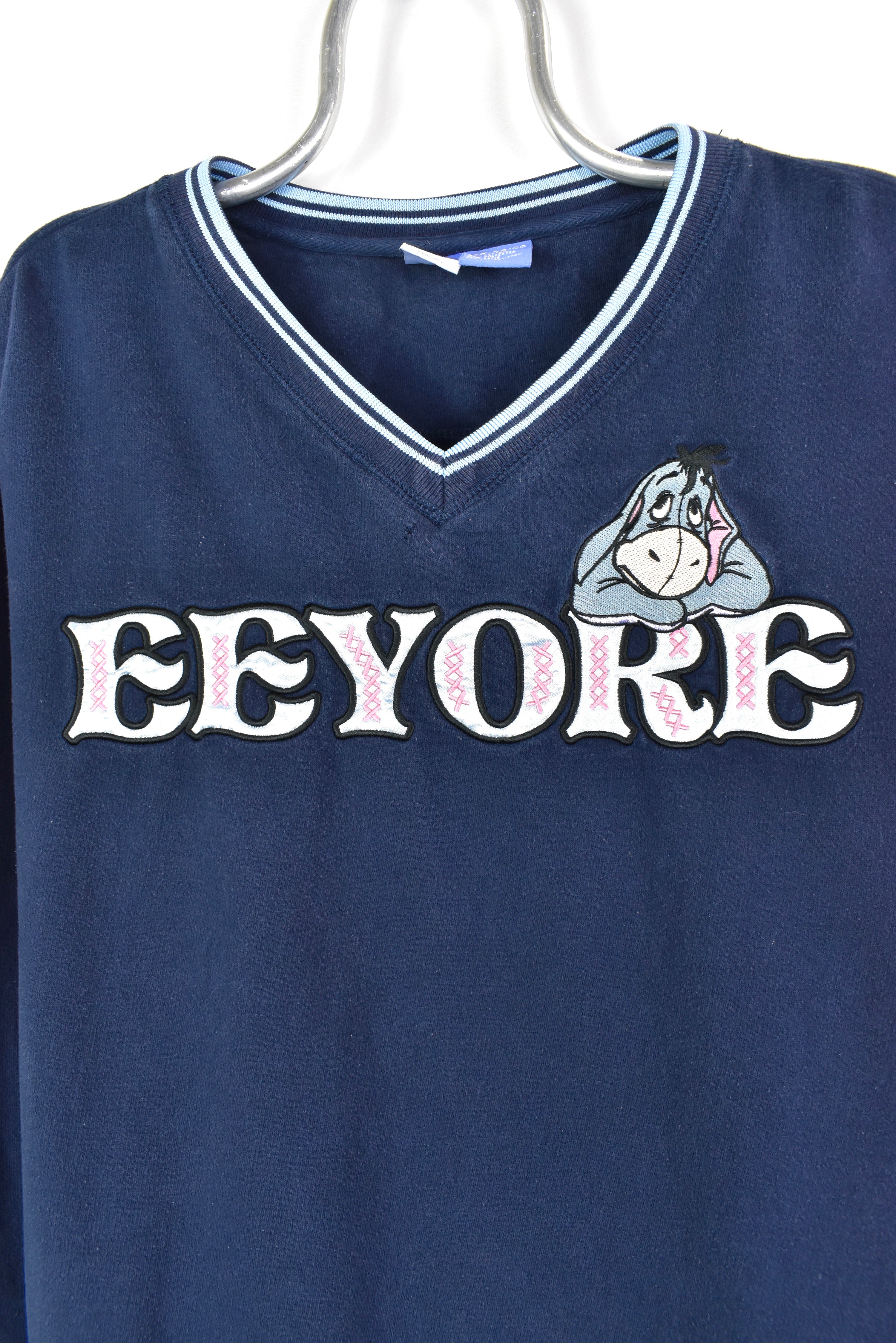 VINTAGE DISNEY EEYORE EMBROIDERED NAVY SWEATSHIRT | XXL DISNEY / CARTOON