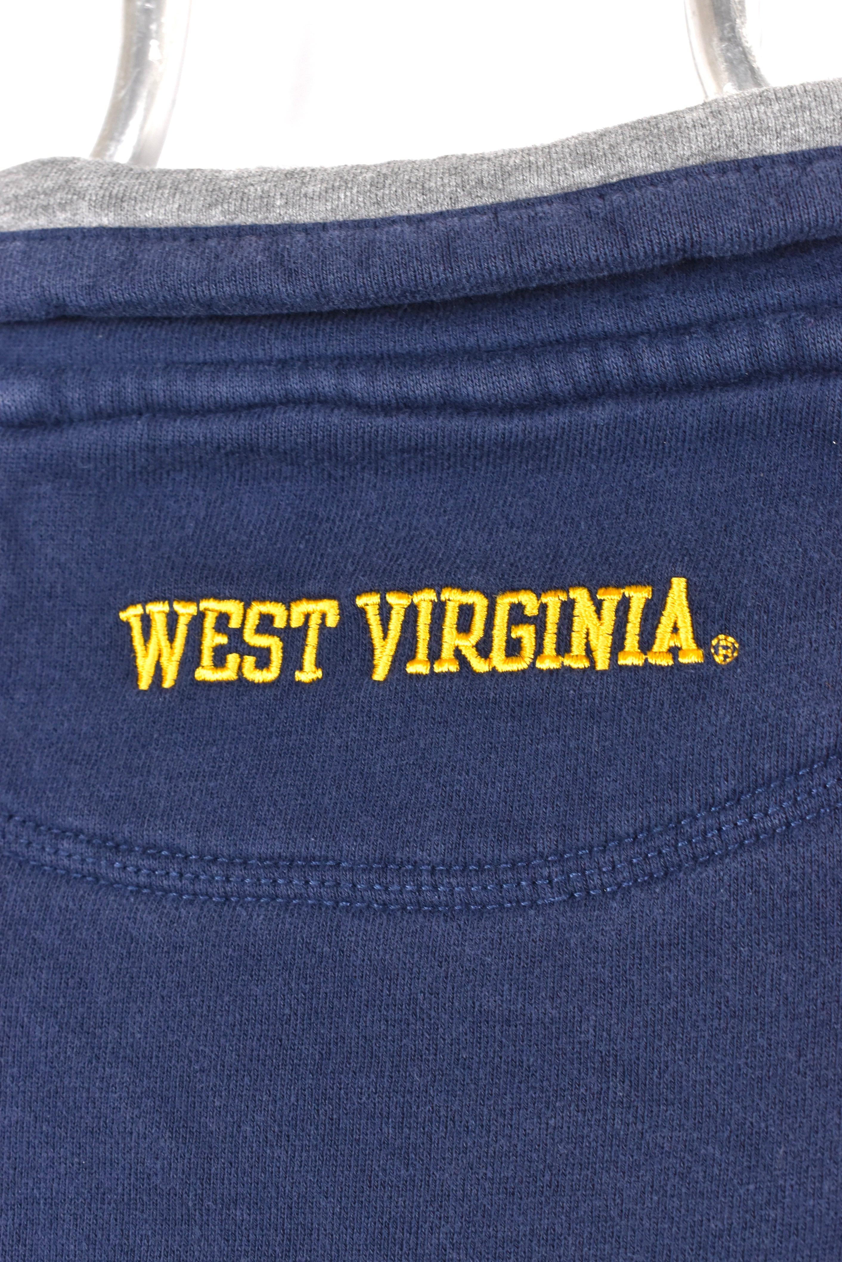 Vintage West Virginia University sweatshirt, blue 1/4 zip embroidered jumper - AU L COLLEGE