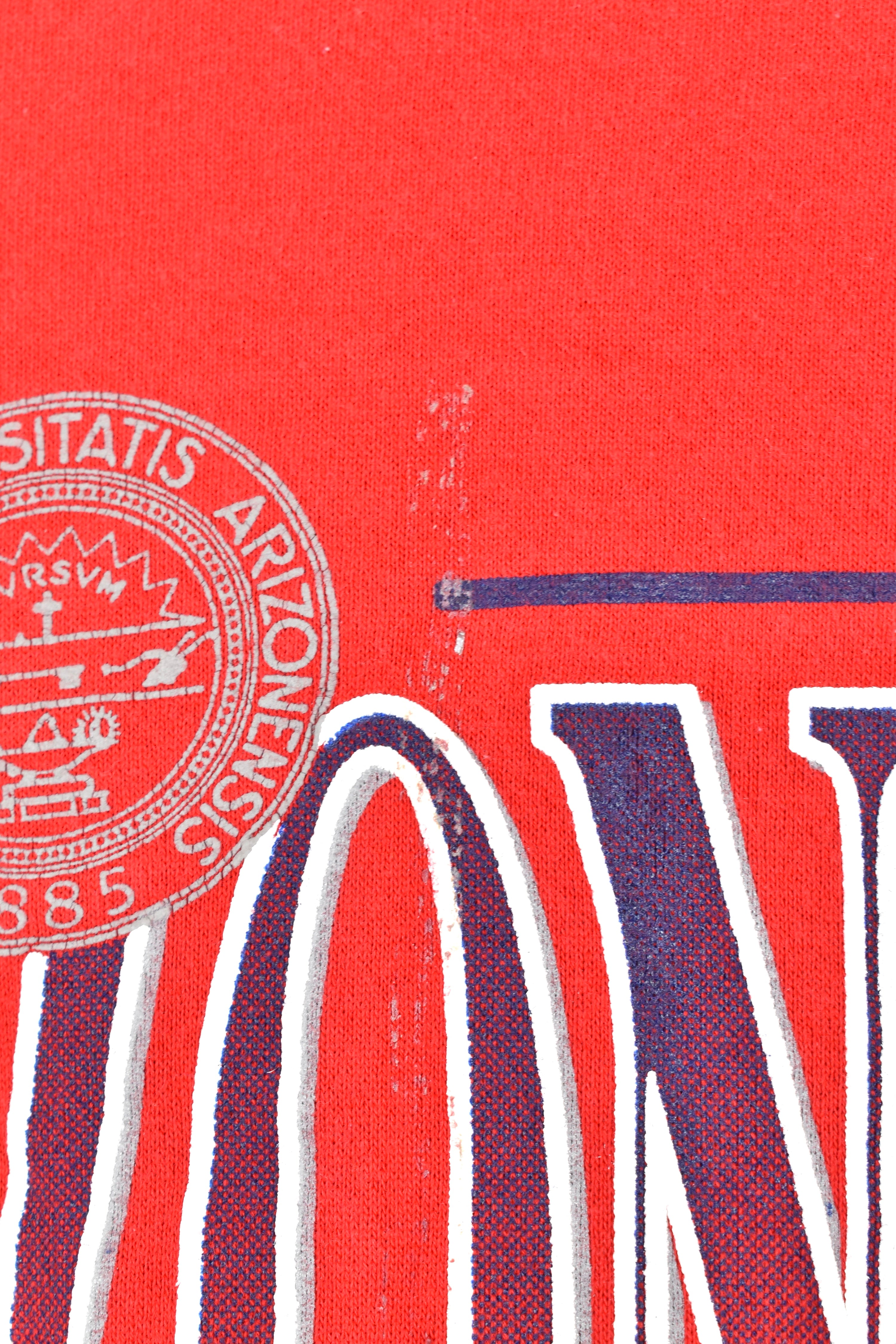 VINTAGE ARIZONA UNIVERSITY WILDCATS RED SWEATSHIRT | MEDIUM COLLEGE