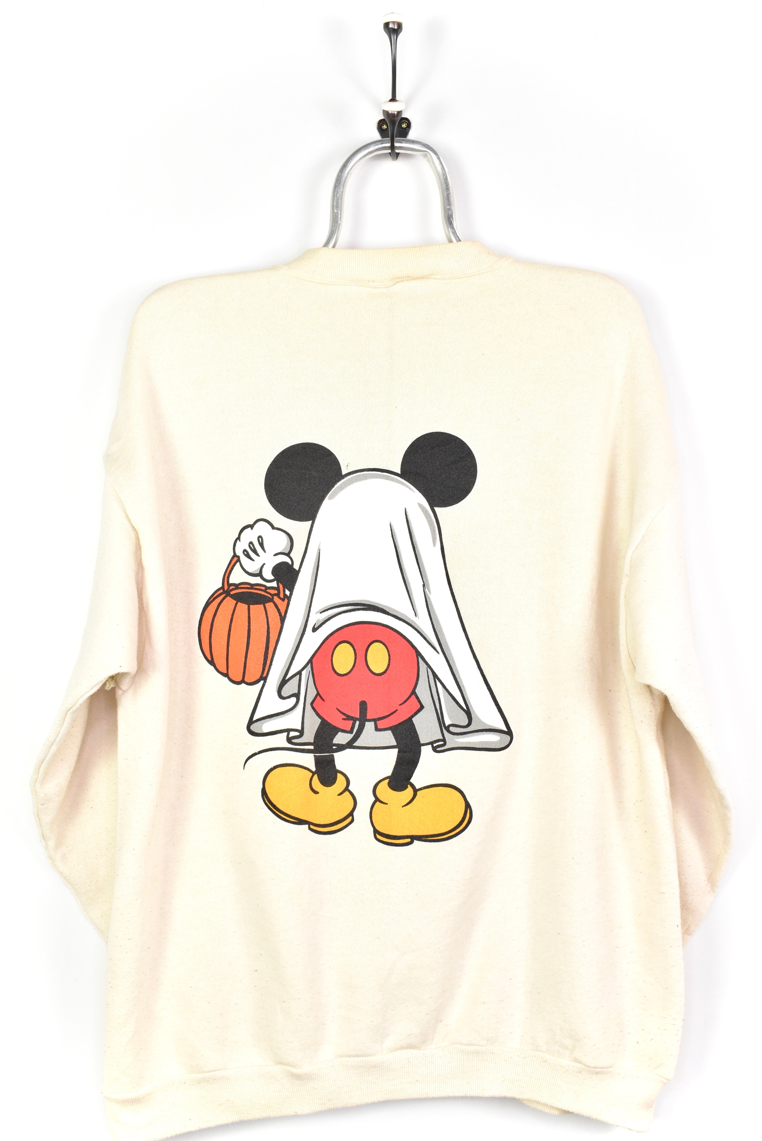 VINTAGE DISNEY MICKEY MOUSE CREAM SWEATSHIRT | XL DISNEY / CARTOON
