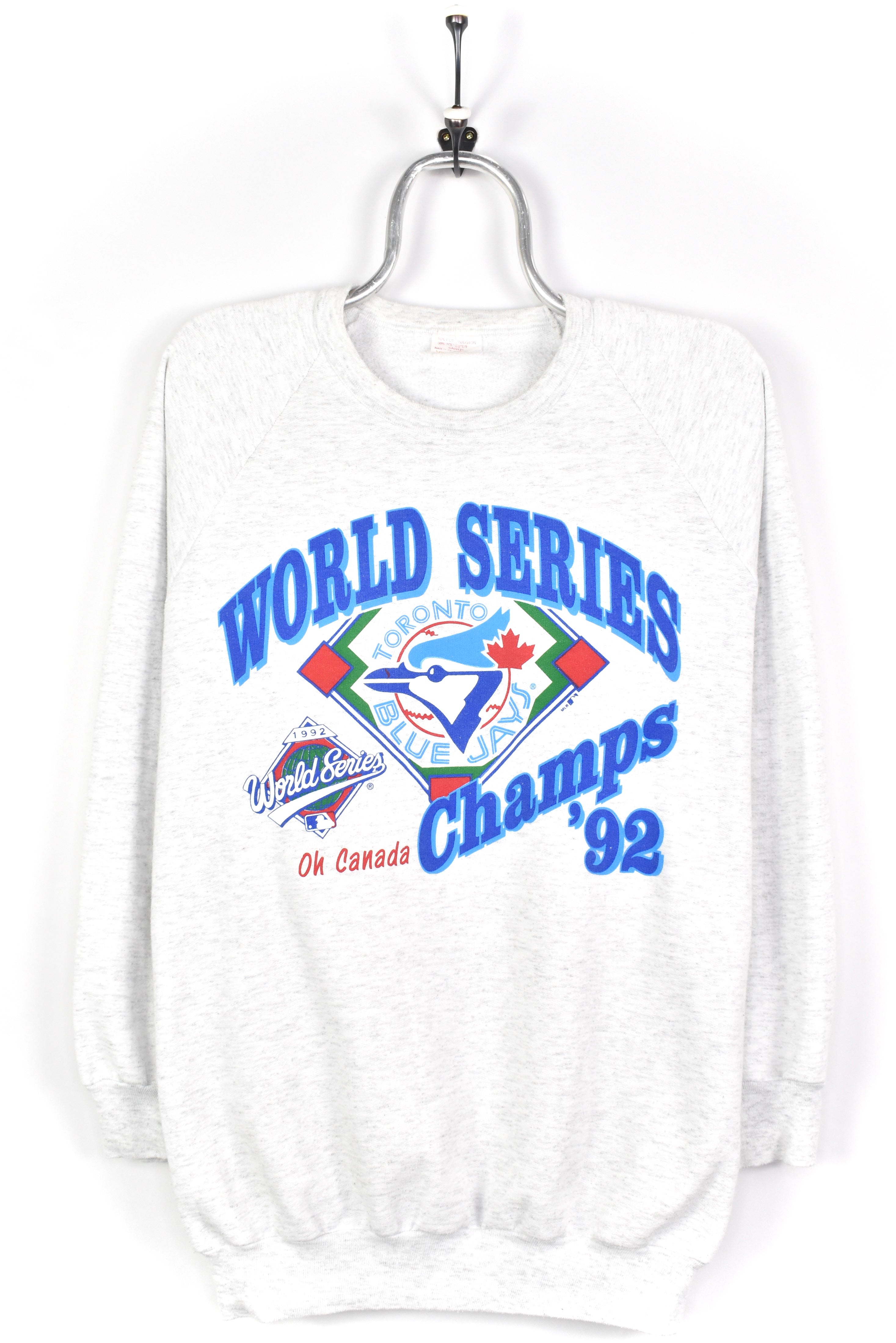 VINTAGE 1992 TORONTO BLUE JAYS WORLD SERIES GREY SWEATSHIRT | XL PRO SPORT