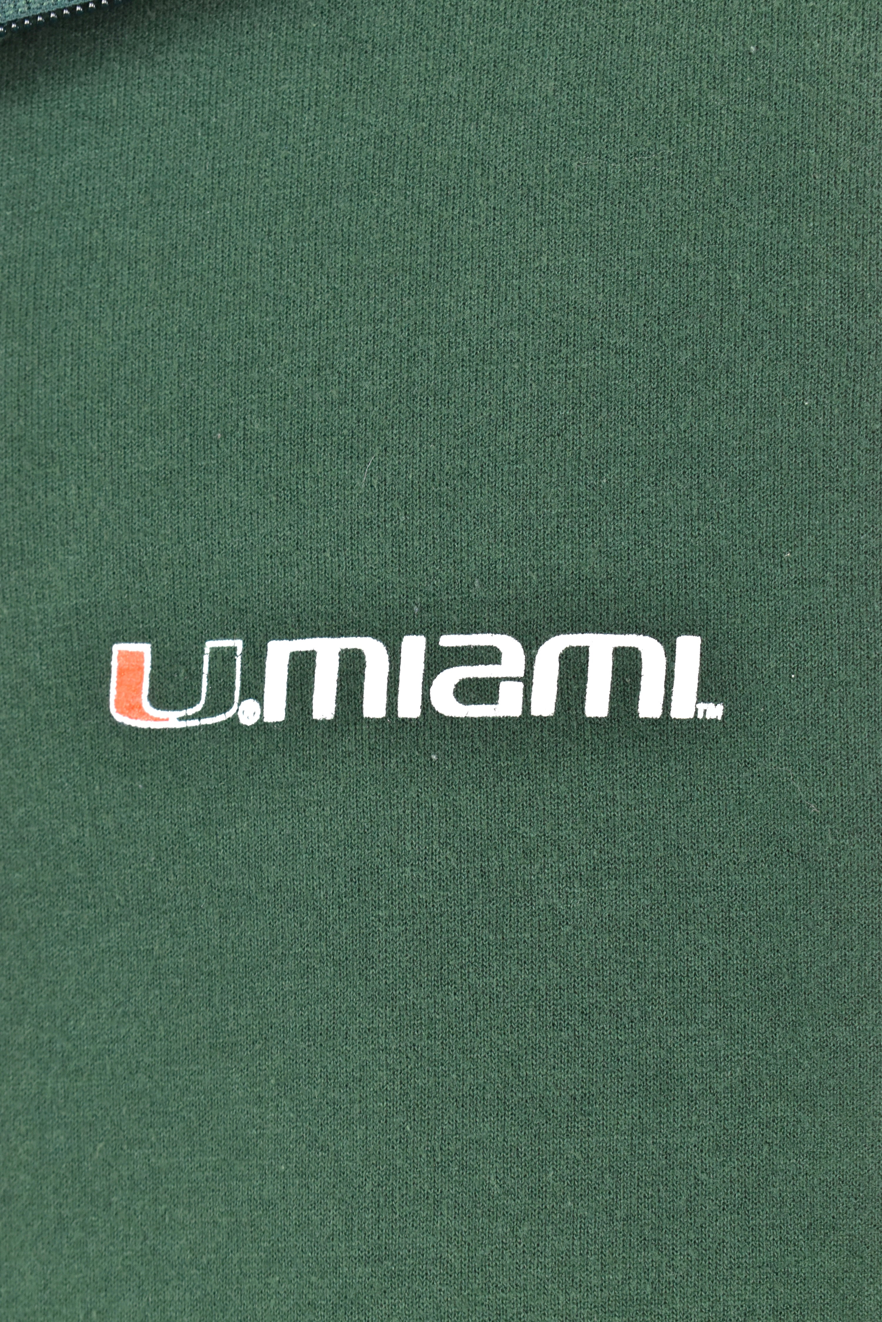 VINTAGE MIAMI UNIVERSITY GREEN 1/4 ZIP SWEATSHIRT | LARGE COLLEGE