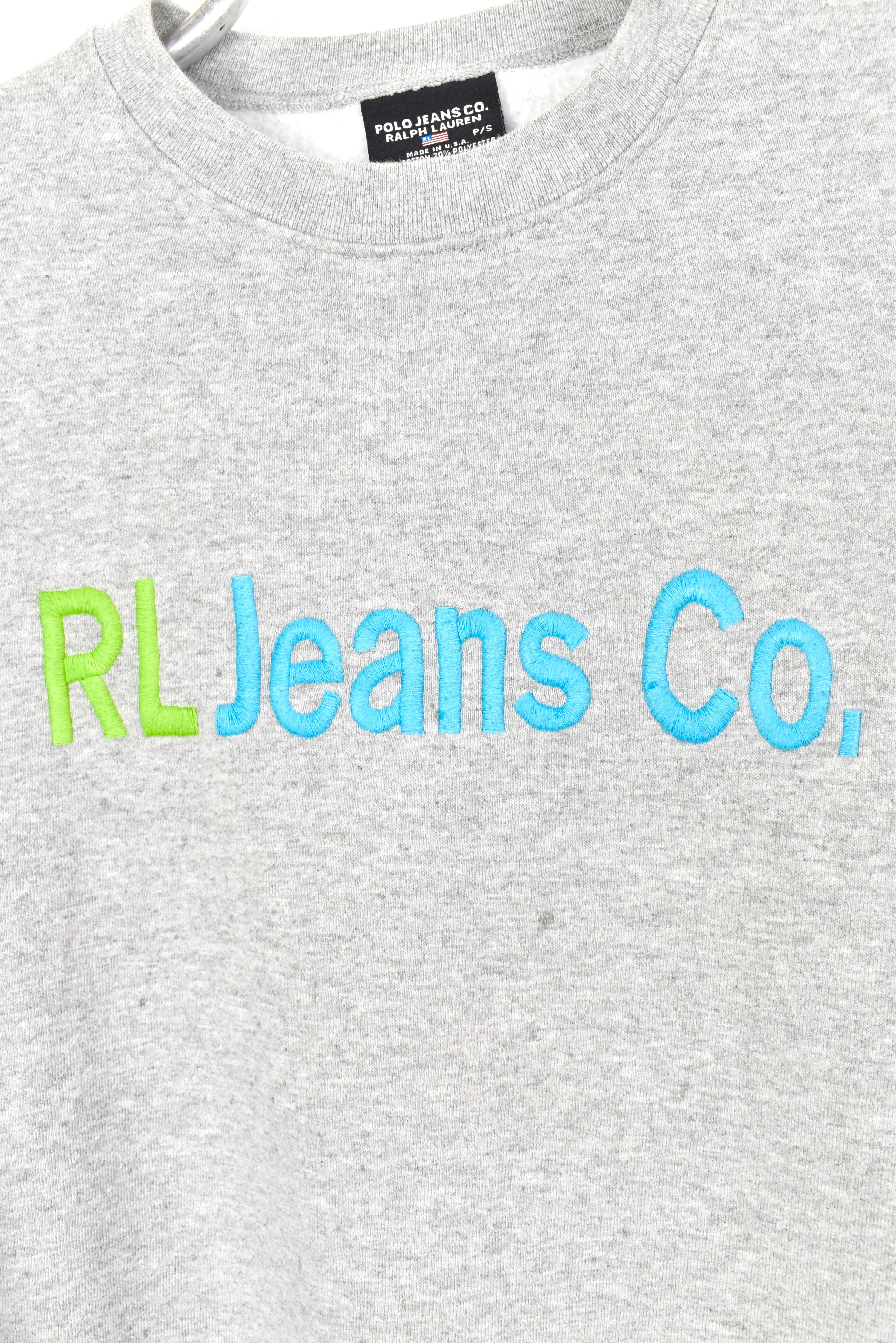 VINTAGE RALPH LAUREN EMBROIDERED GREY SWEATSHIRT | MEDIUM RALPH LAUREN