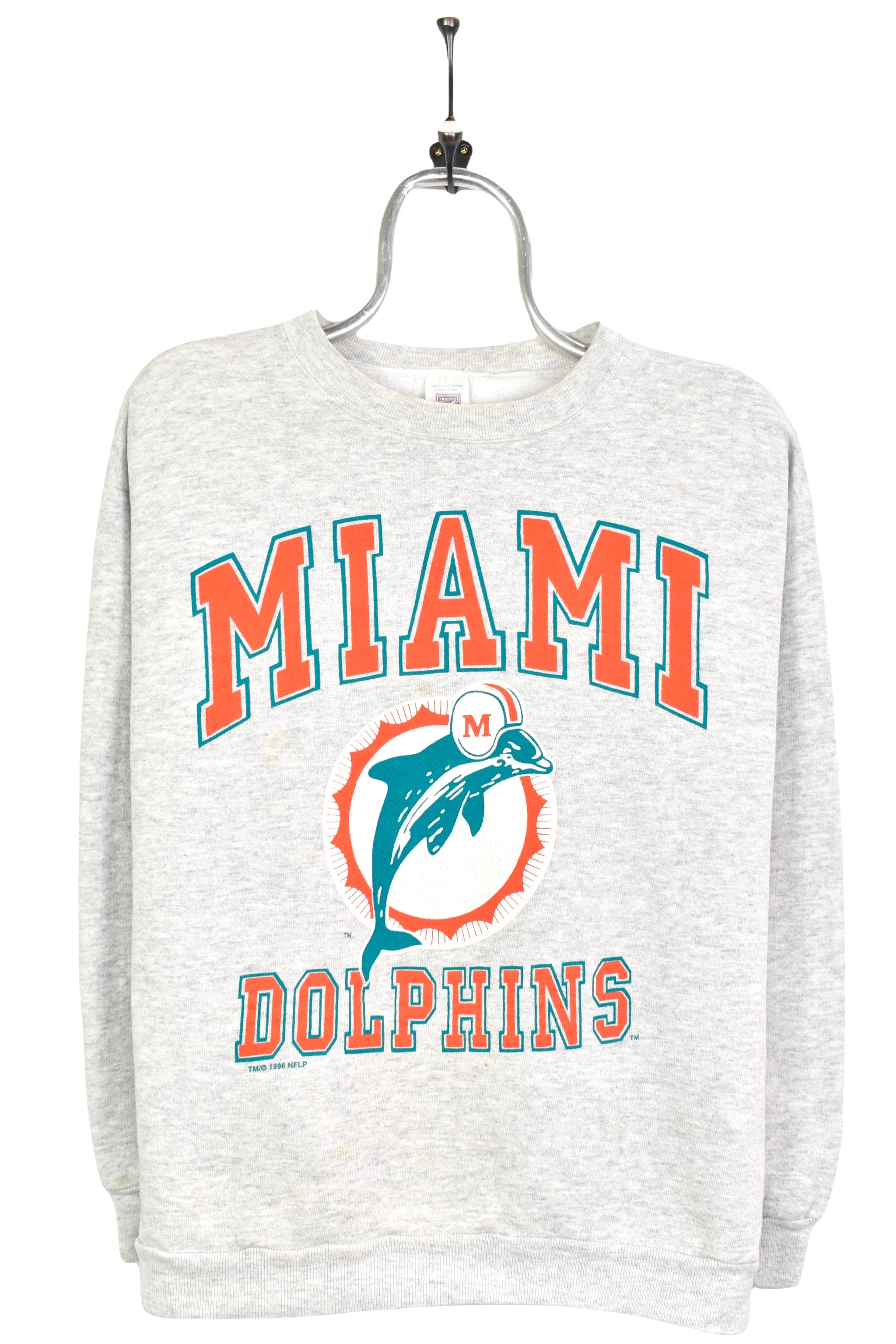 Vintage Miami Dolphins Mens Size Large Lee Sport Pull Over Blue Crewneck  Sweater