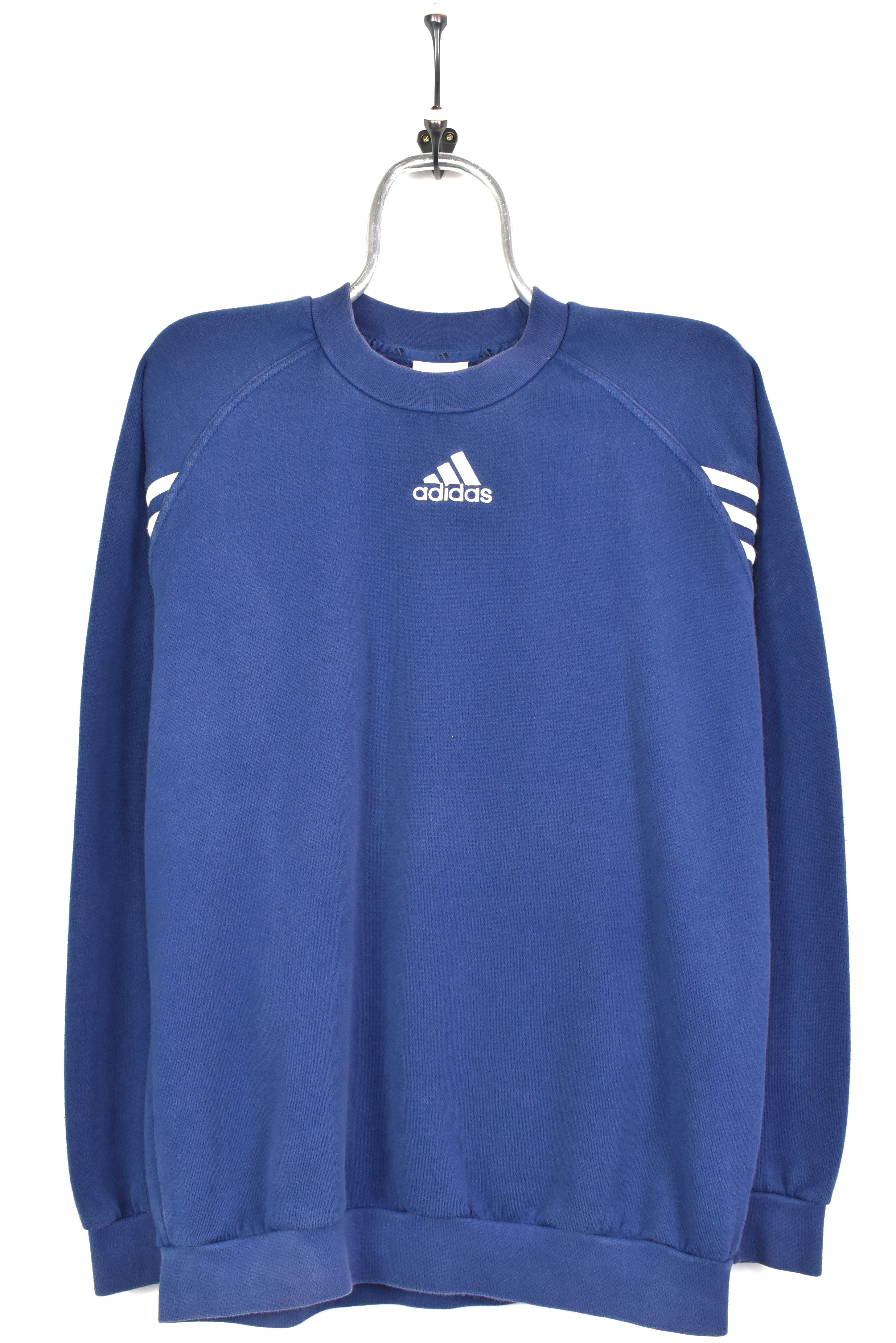 VINTAGE ADIDAS EMBROIDERED NAVY SWEATSHIRT | LARGE ADIDAS