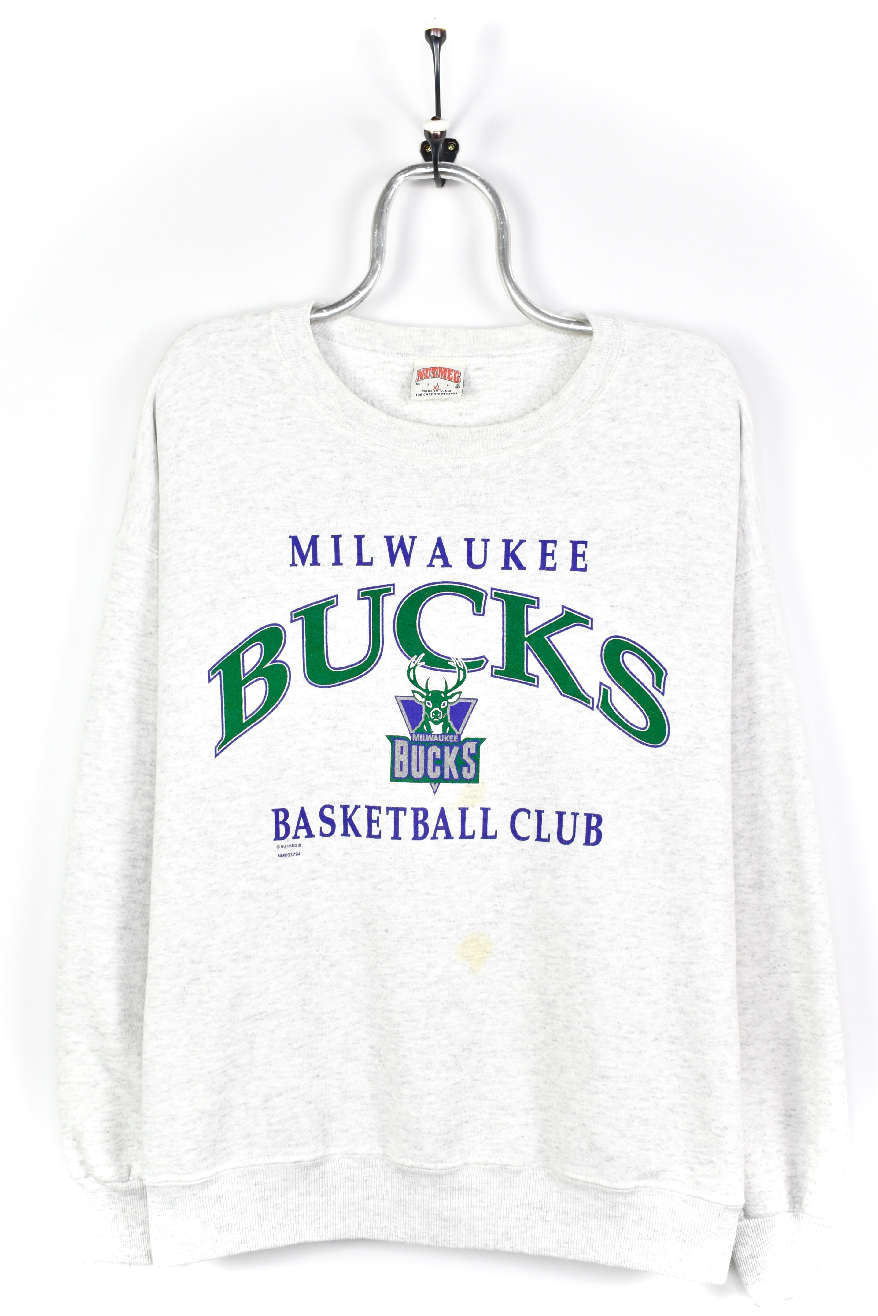 VINTAGE NBA MILWAUKEE BUCKS GREY SWEATSHIRT | XL PRO SPORT
