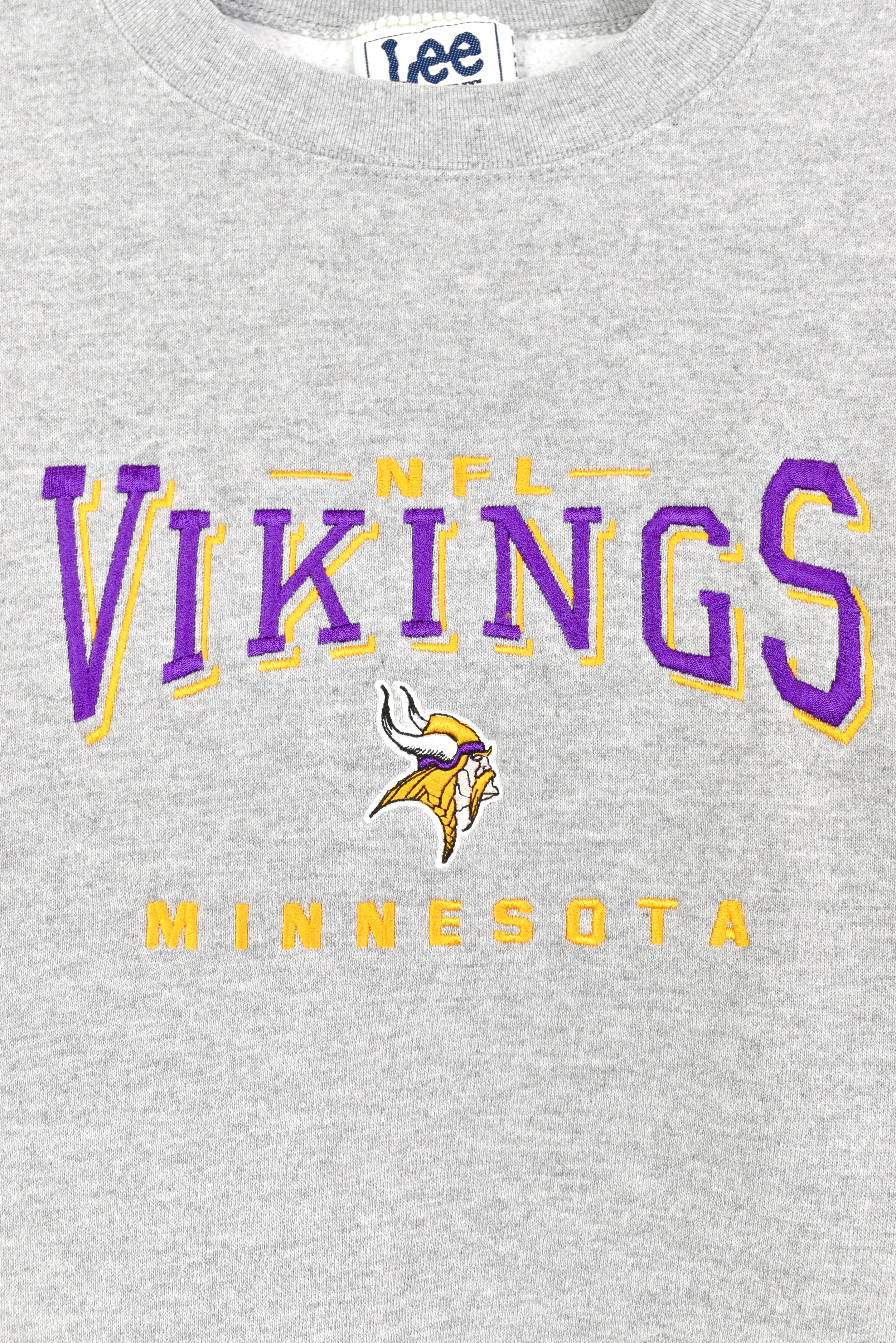 Vintage NFL Minnesota Vikings embroidered grey sweatshirt | Large PRO SPORT