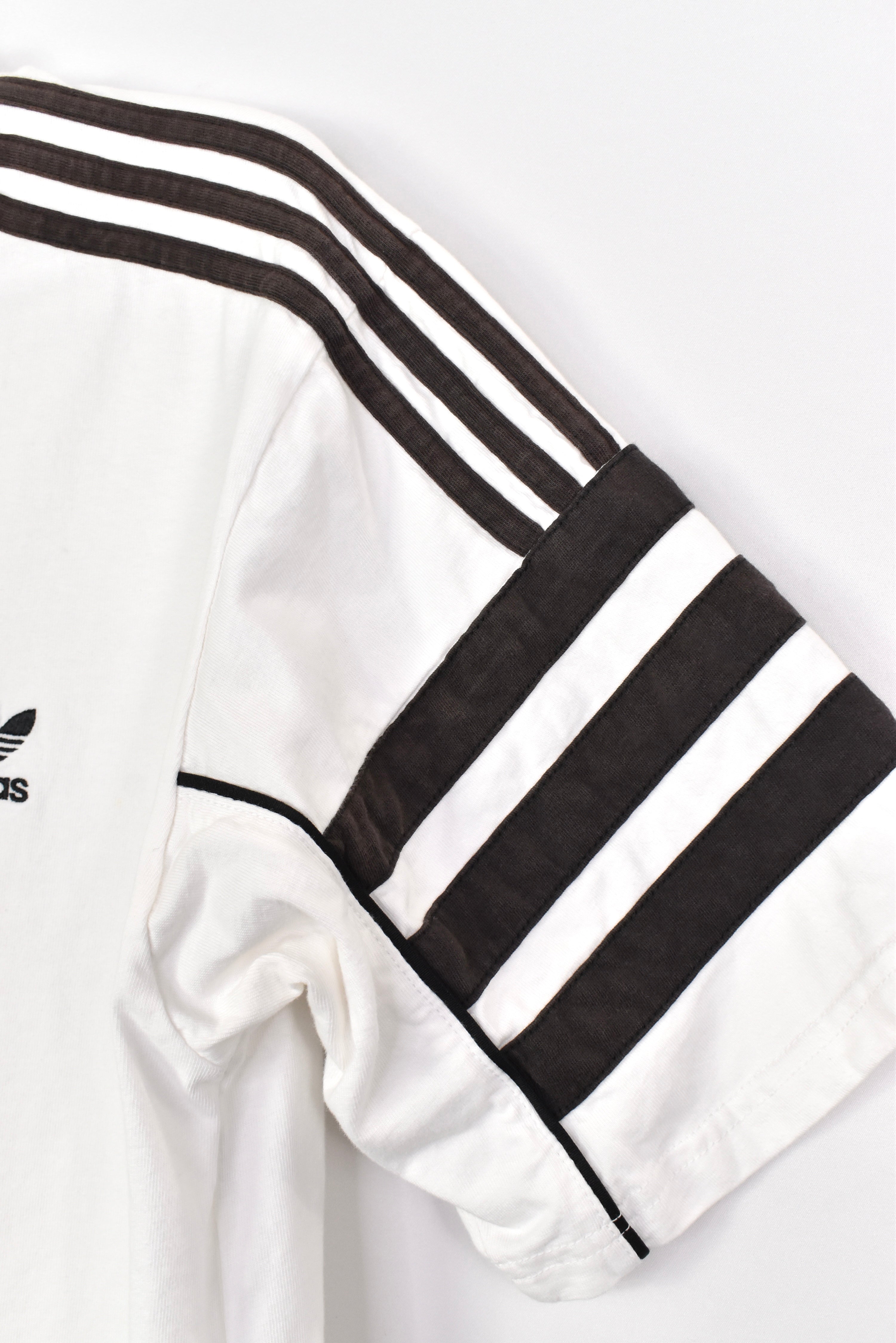 Vintage Adidas shirt, embroidered tee - large, white ADIDAS
