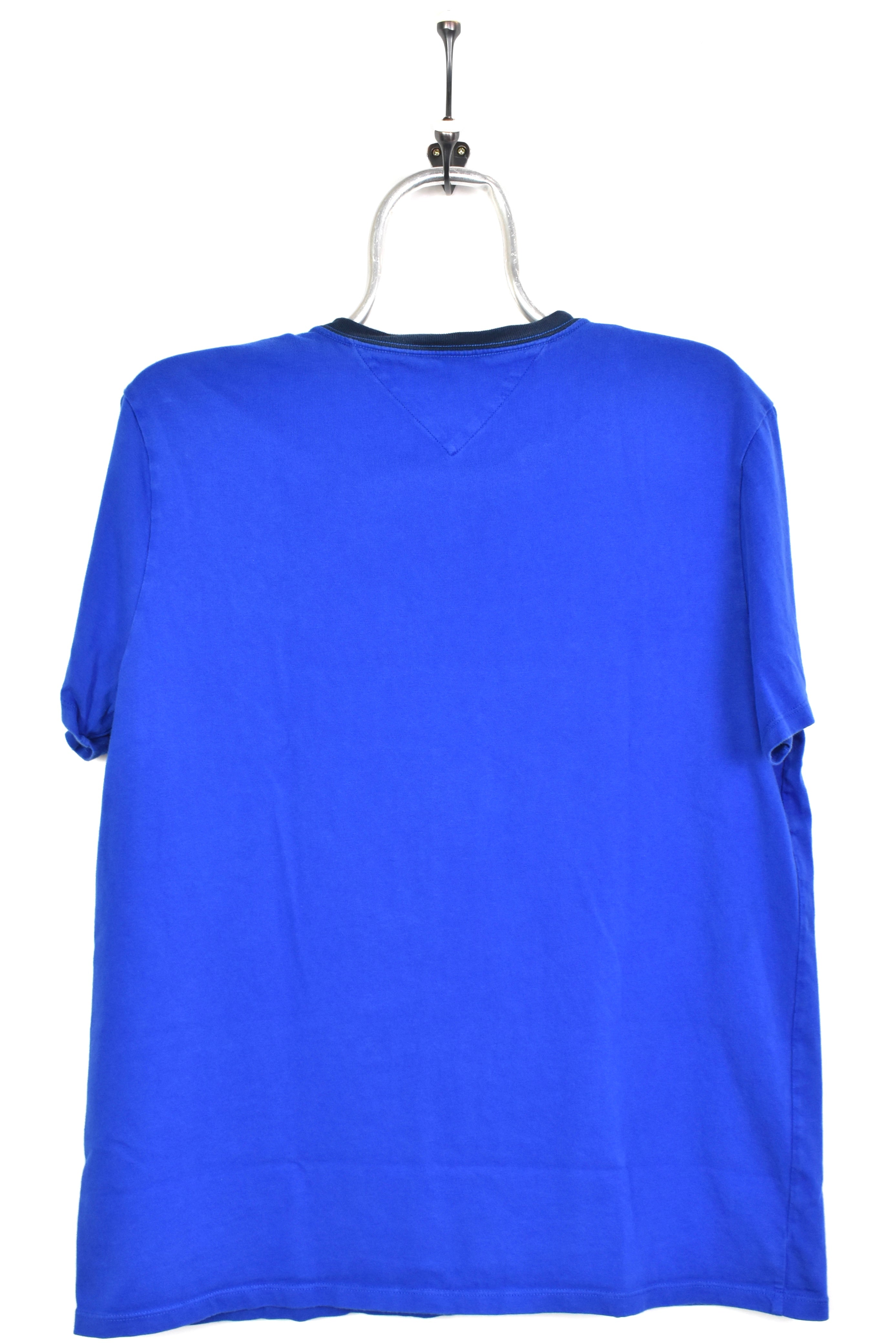 Women's modern Tommy Hilfiger shirt, short sleeve embroidered tee - medium, blue TOMMY HILFIGER