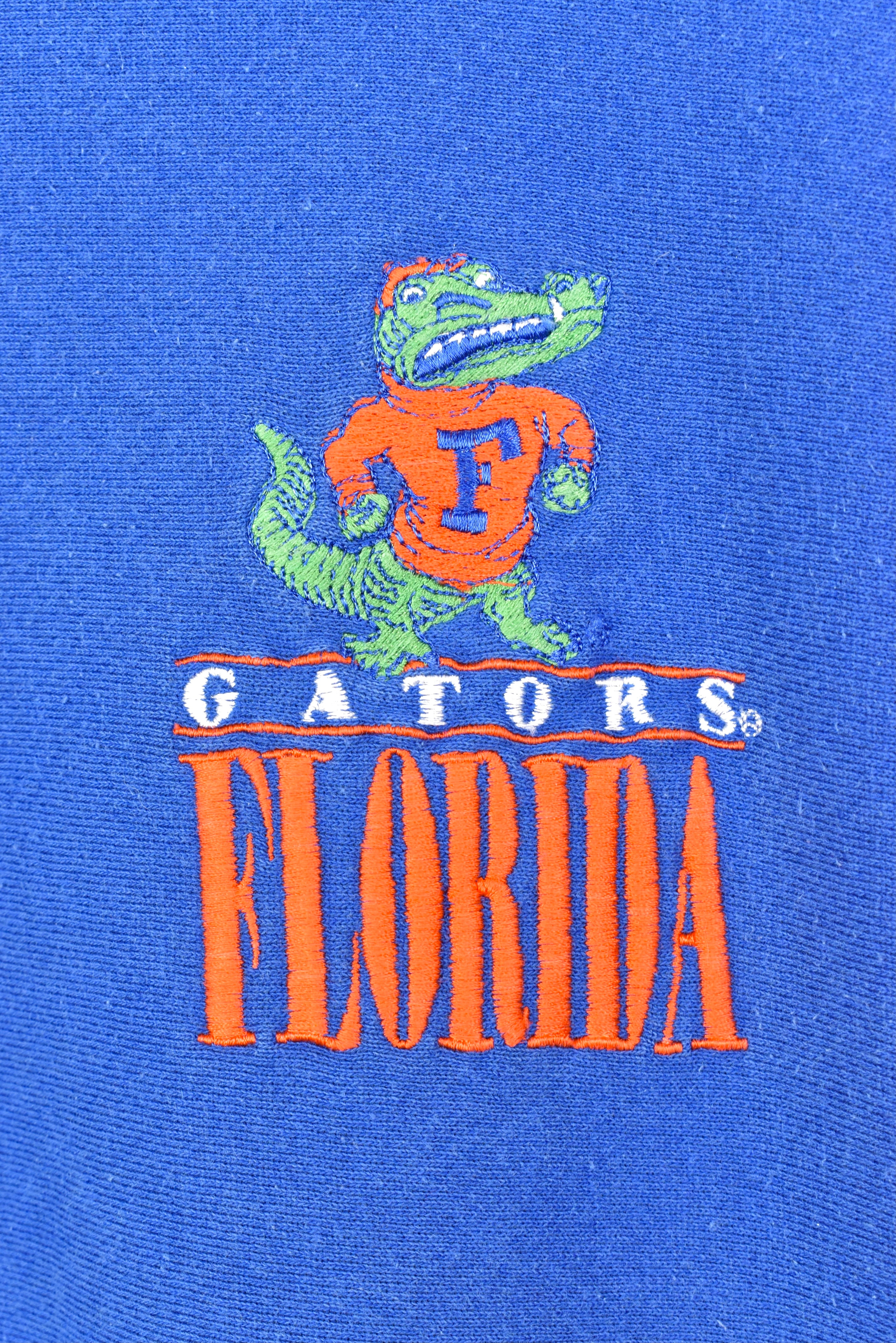 VINTAGE FLORIDA UNIVERSITY EMBROIDERED TURTLE NECK SWEATSHIRT | LARGE COLLEGE