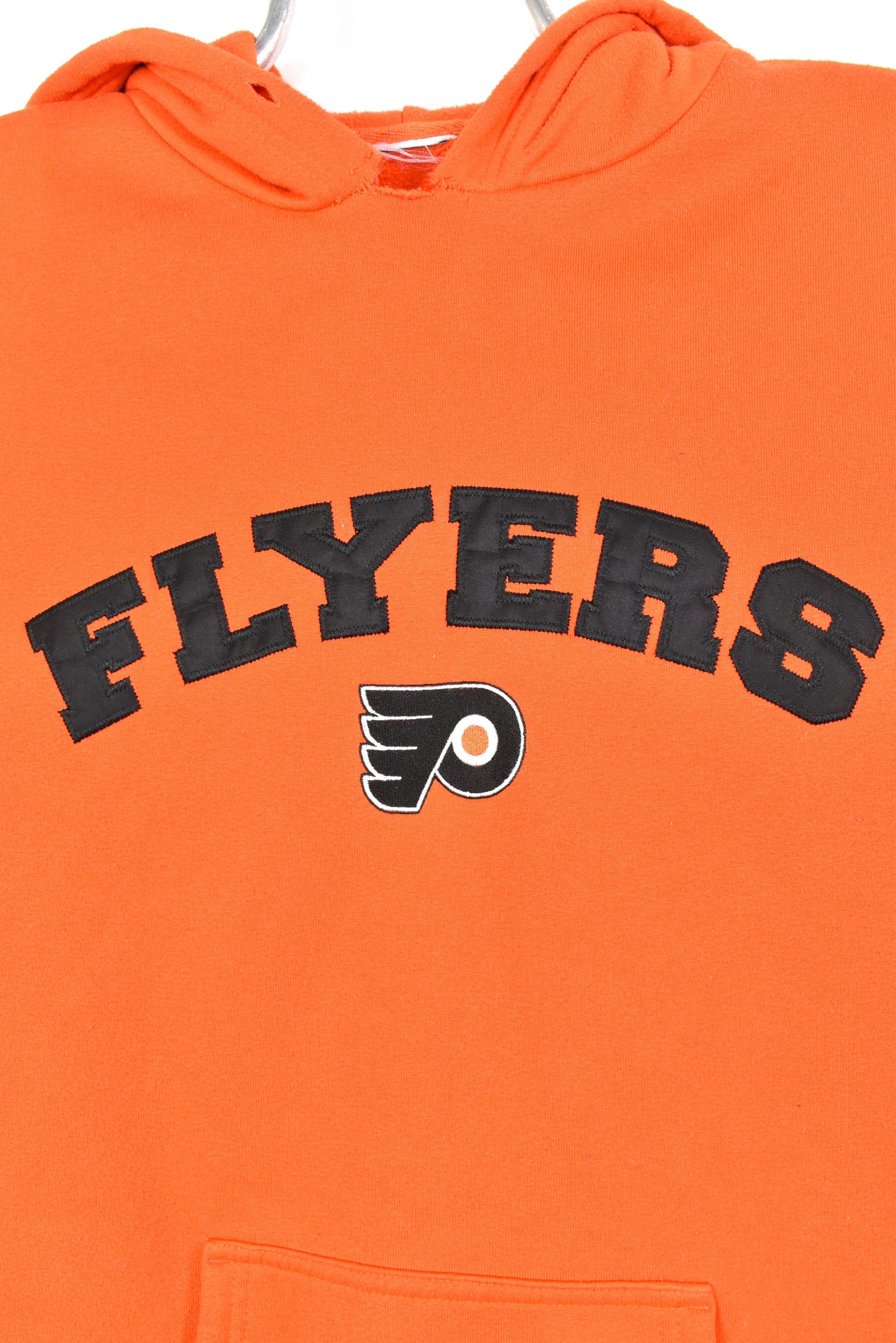 VINTAGE NHL PHILADELPHIA FLYERS EMBROIDERED ORANGE HOODIE | LARGE PRO SPORT