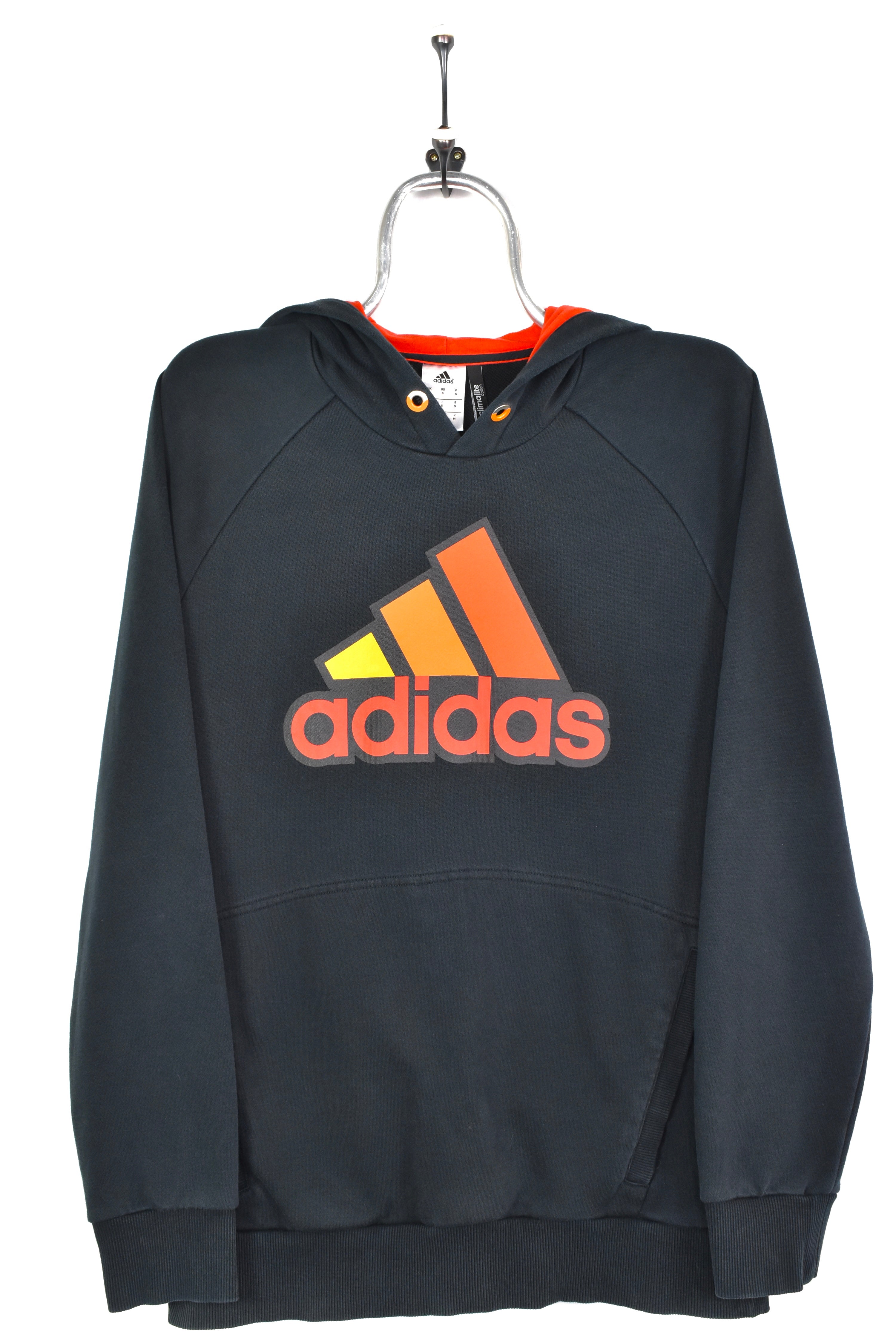 VINTAGE ADIDAS BLACK HOODIE | SMALL ADIDAS