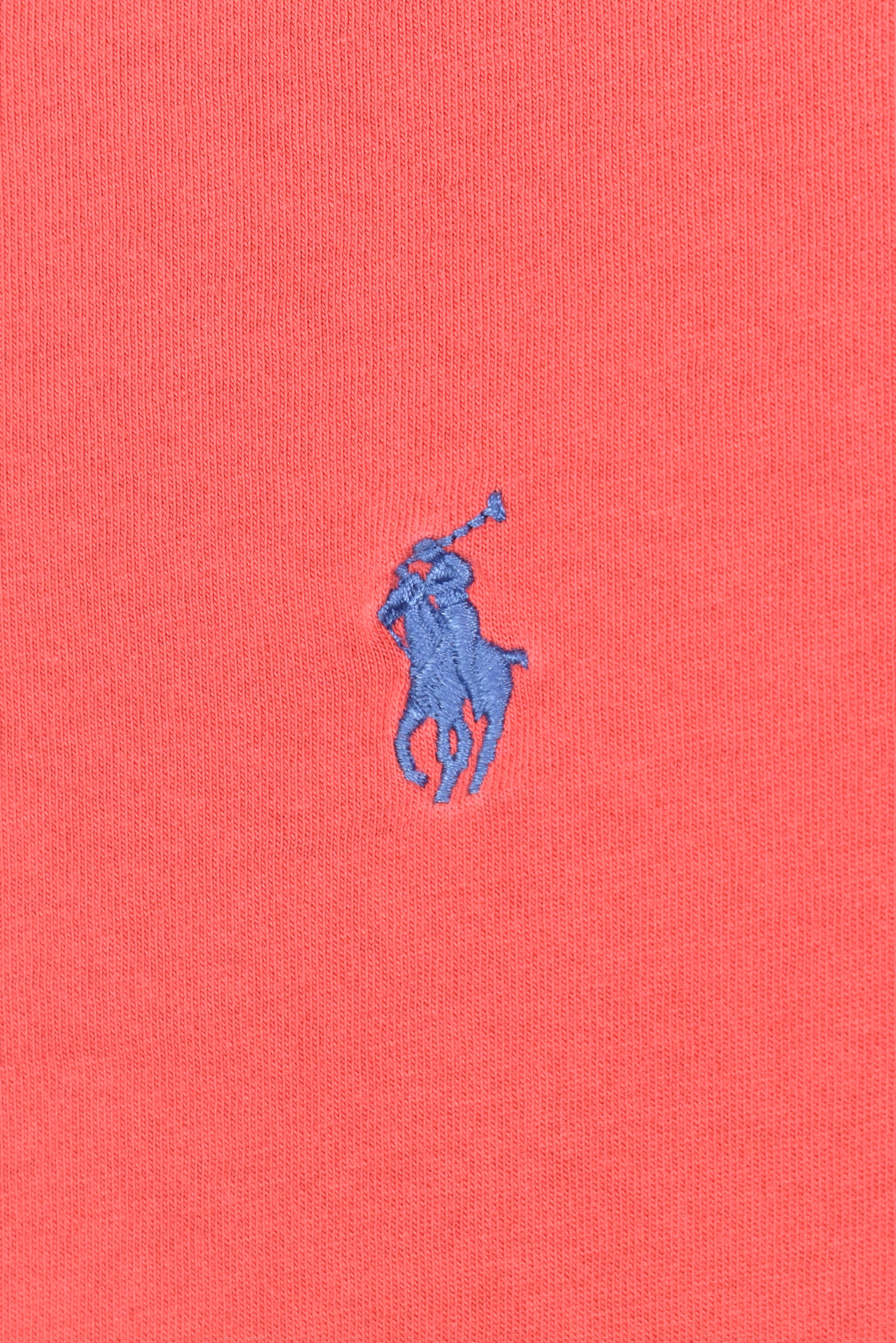 VINTAGE RALPH LAUREN EMBROIDERED CORAL T-SHIRT | XS RALPH LAUREN