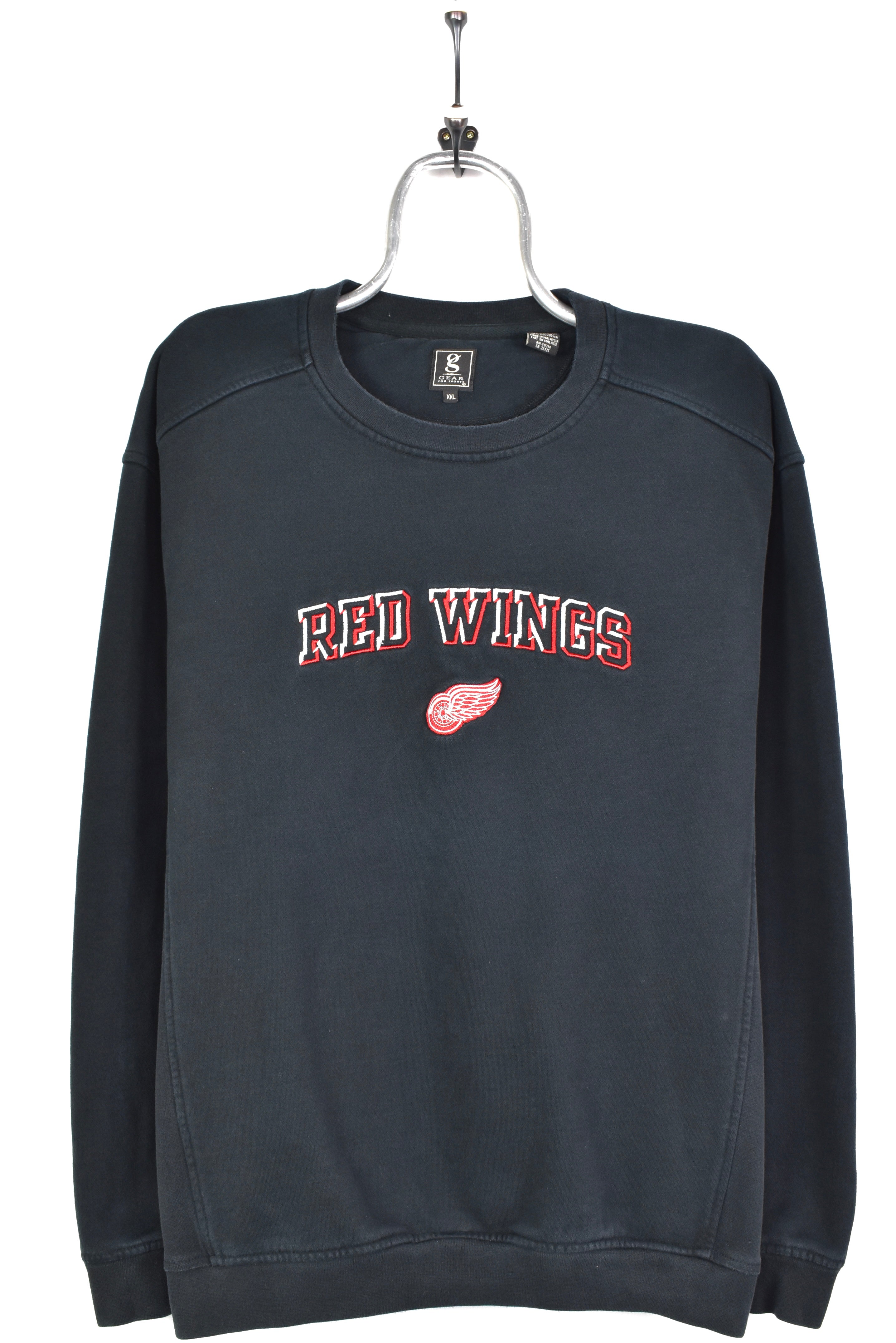 VINTAGE NHL DETROIT RED WINGS EMBROIDERED BLACK SWEATSHIRT | XXL PRO SPORT