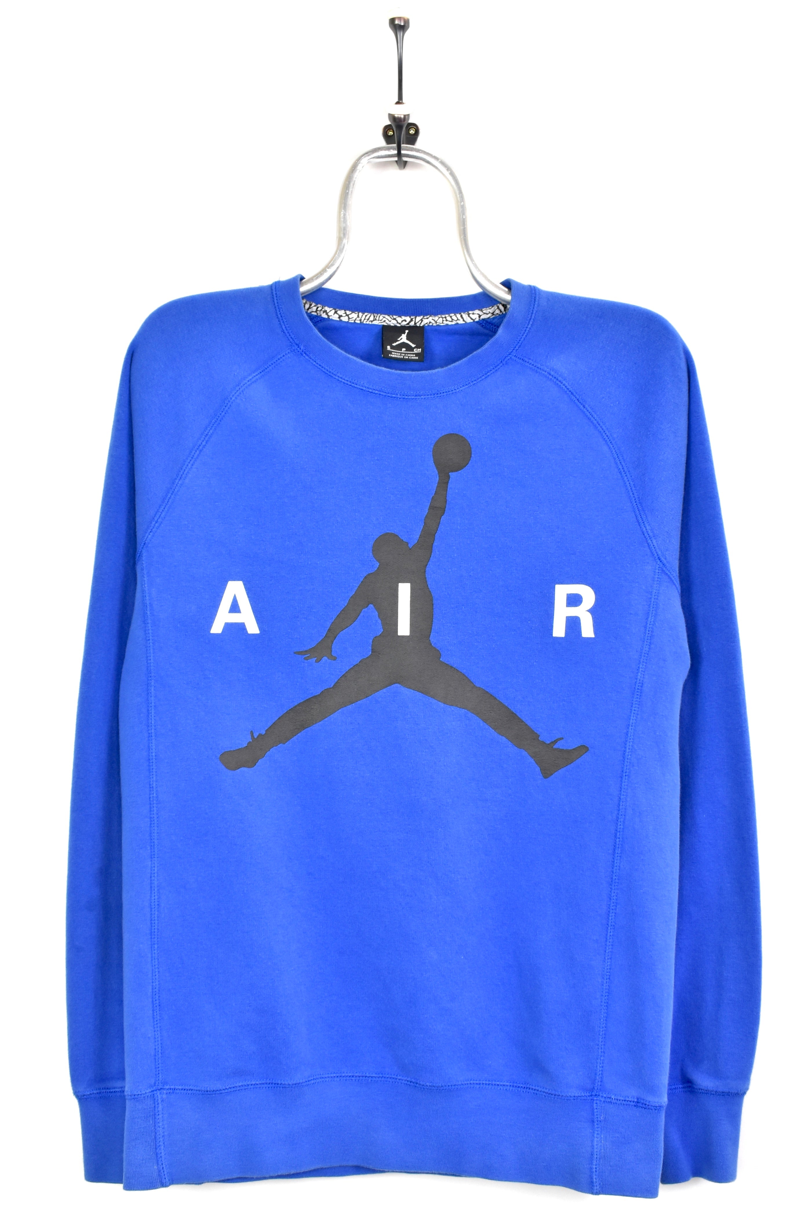 Vintage Nike sweatshirt, Air Jordan long sleeve graphic crewneck - small, blue NIKE