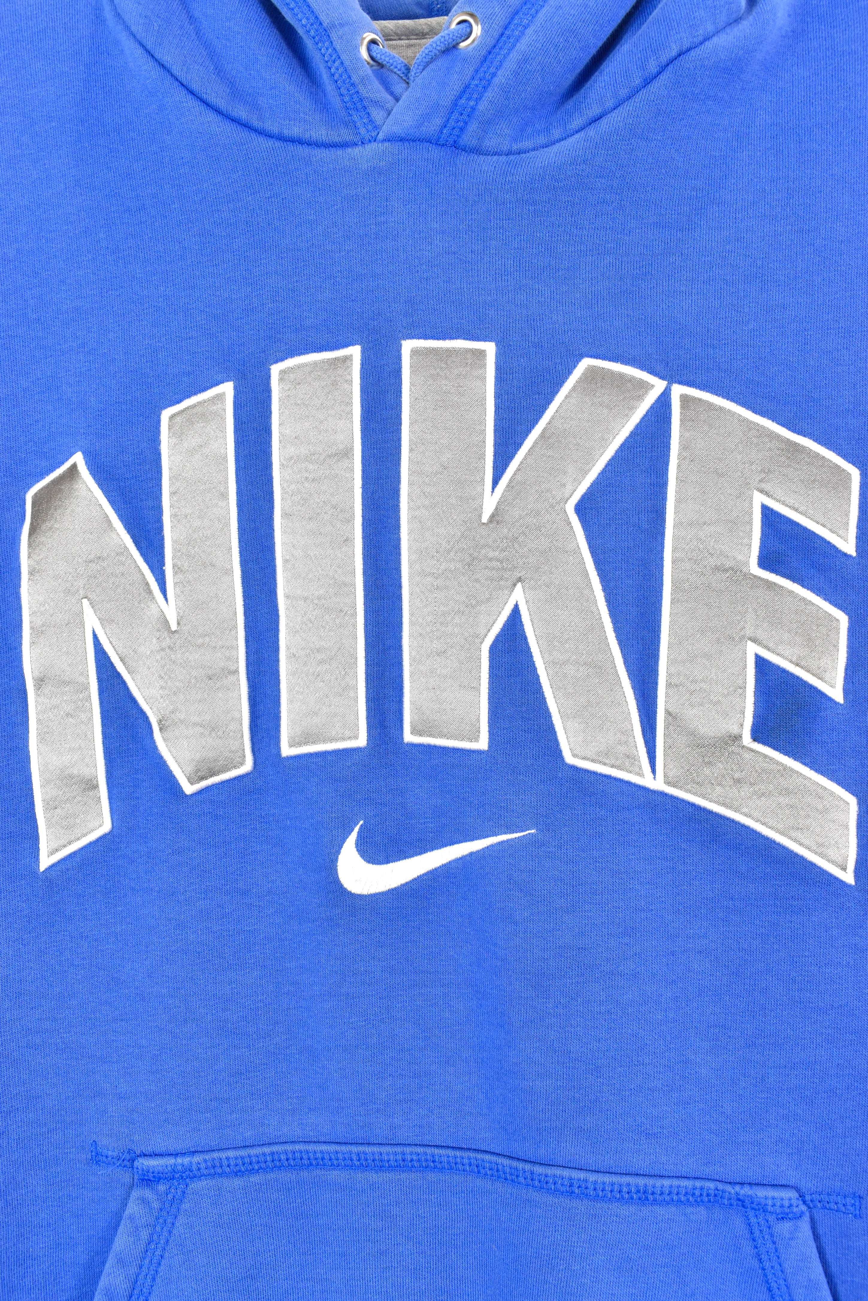 VINTAGE NIKE EMBROIDERED BLUE HOODIE | XL NIKE