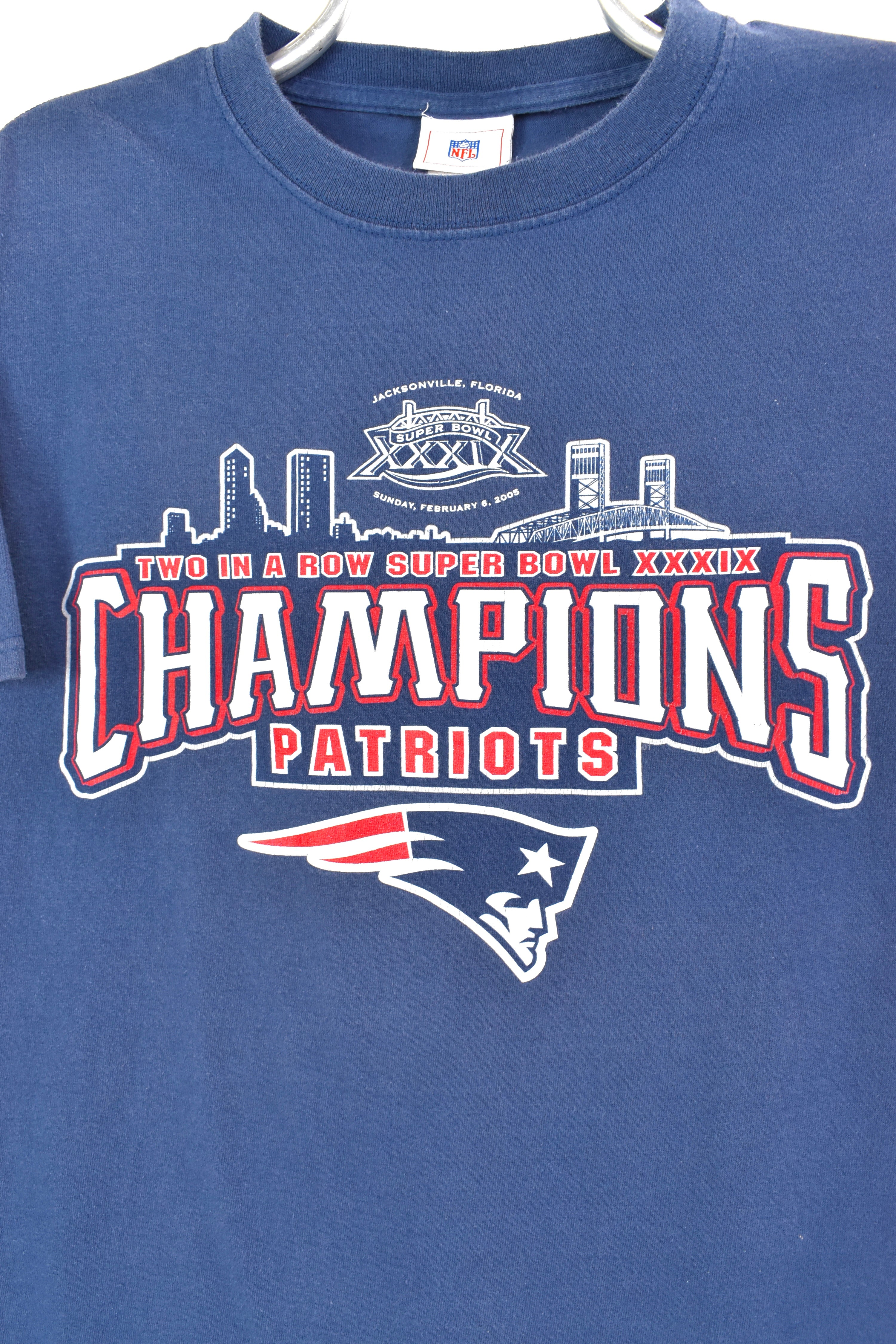 VINTAGE NFL NEW ENGLAND PATRIOTS NAVY T-SHIRT | MEDIUM PRO SPORT