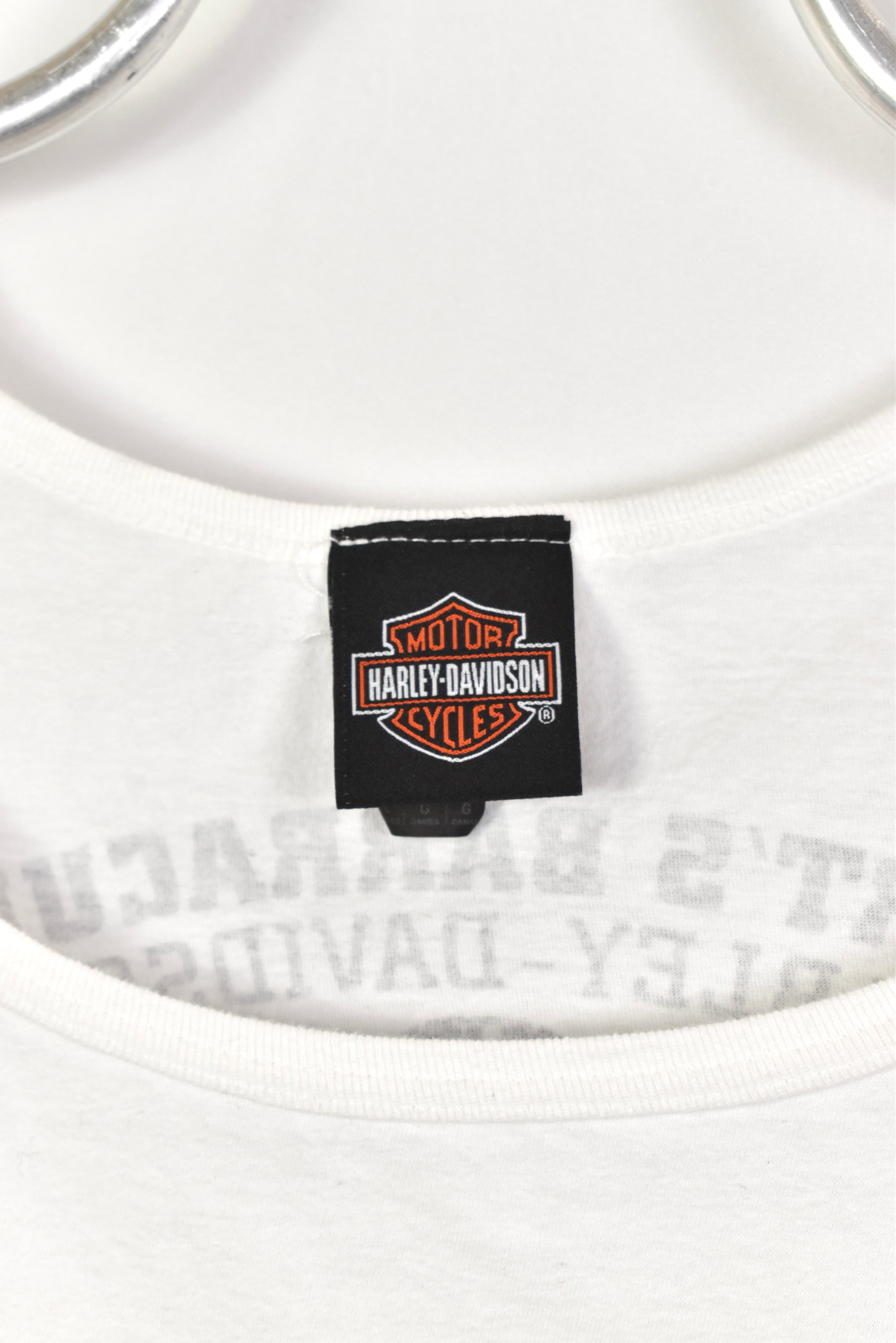 Women's modern Harley Davidson shirt, 2017 graphic singlet - large, white HARLEY DAVIDSON