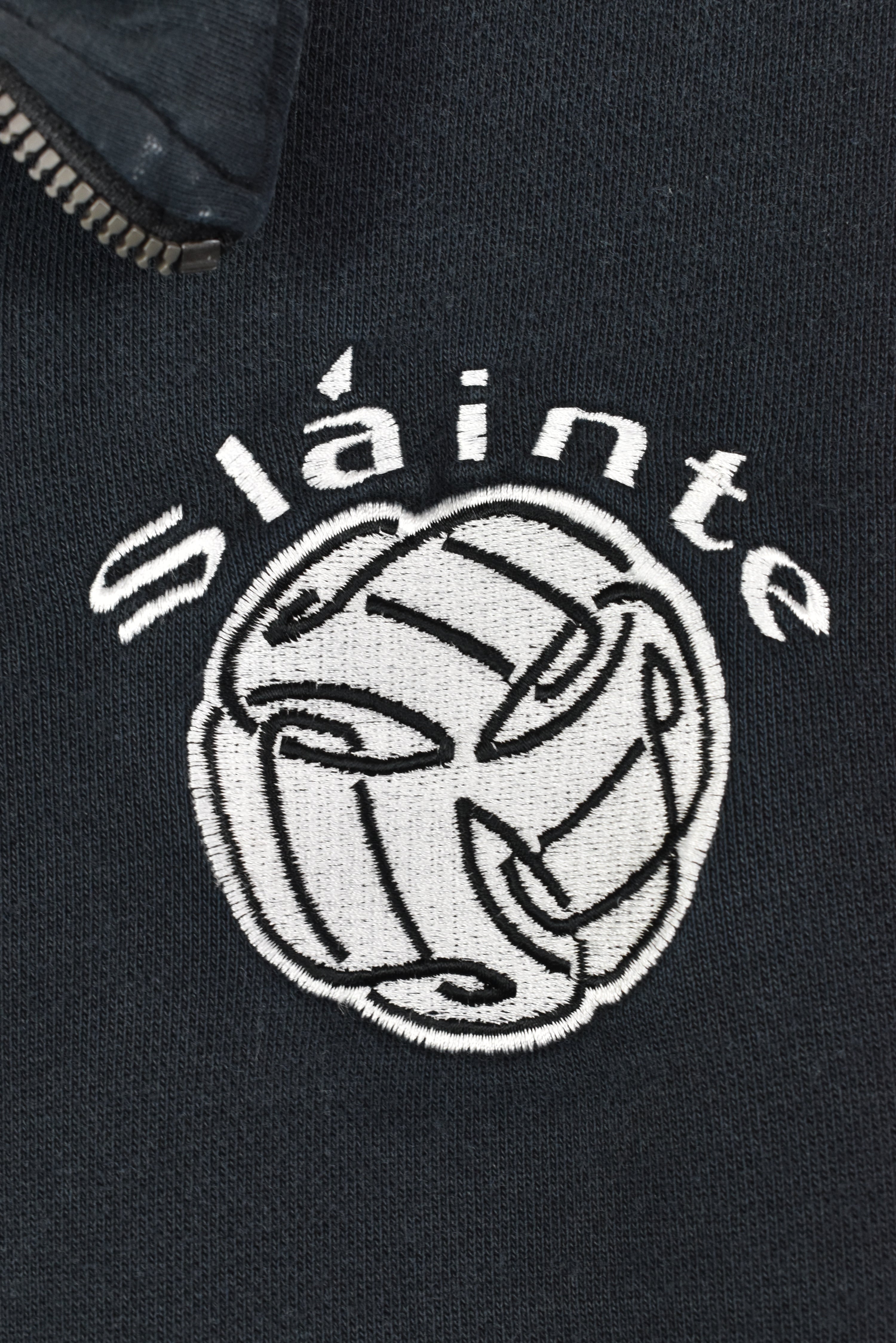 VINTAGE NIKE EMBROIDERED BLACK 1/4 ZIP SWEATSHIRT | MEDIUM NIKE